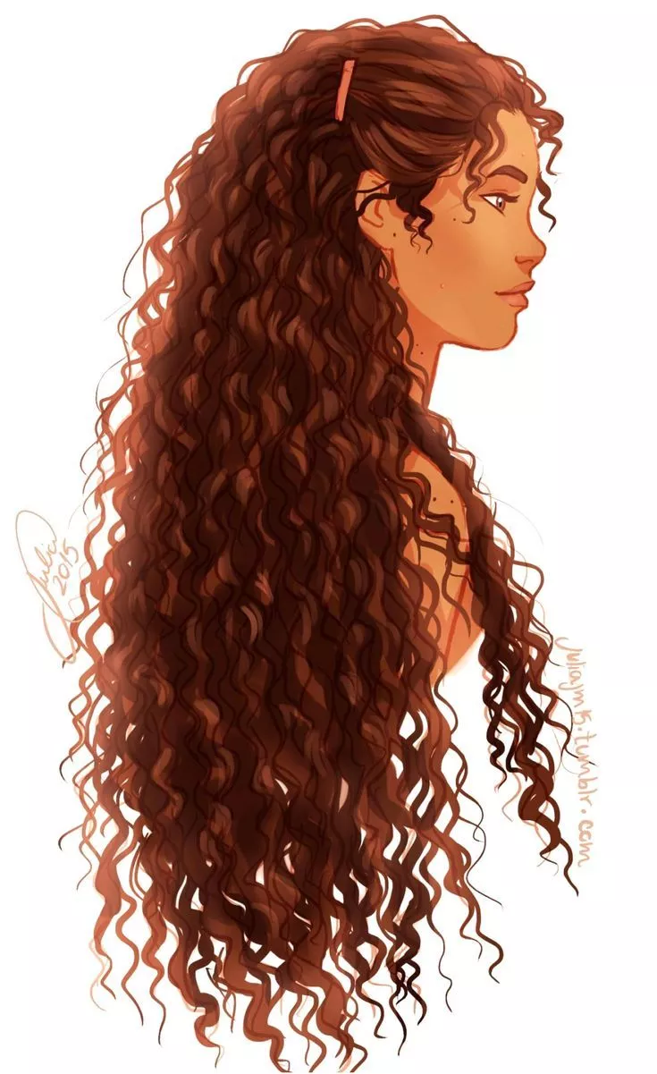 Curly Hair Cartoon Wallpaper