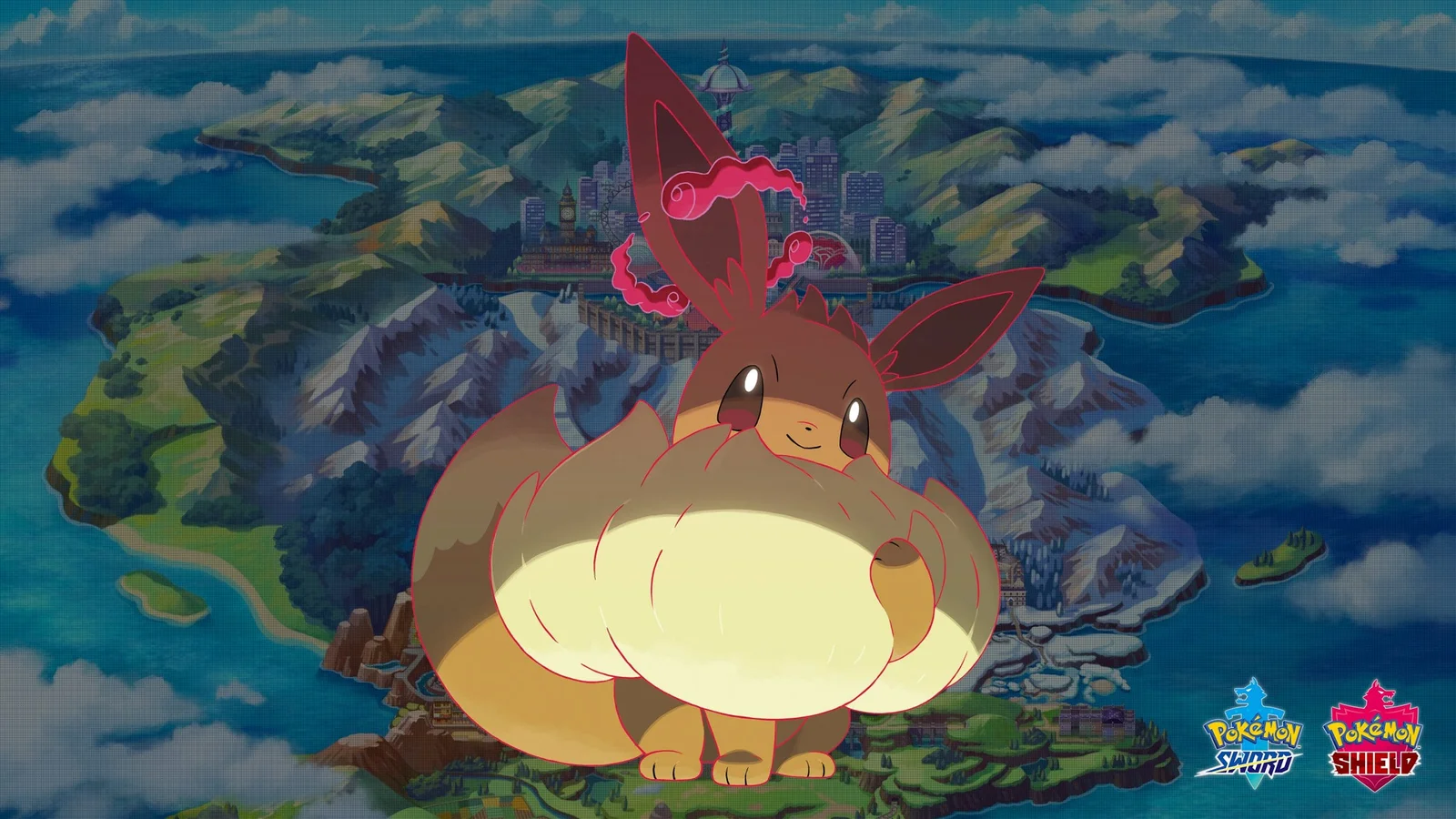 Shield Gigantamax Eevee Wallpaper