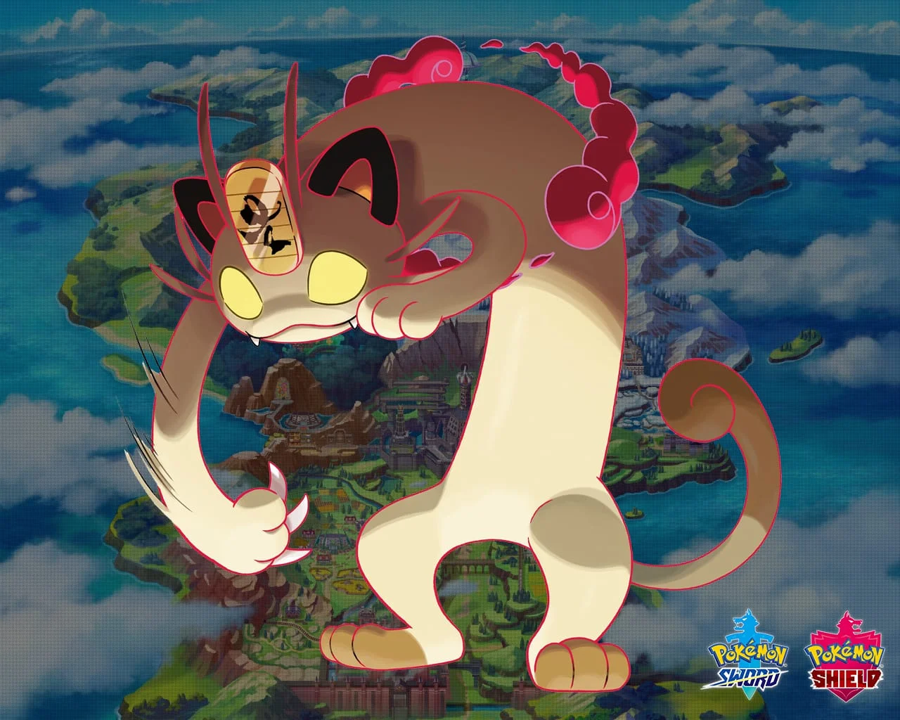 Shield Gigantamax Meowth Wallpaper