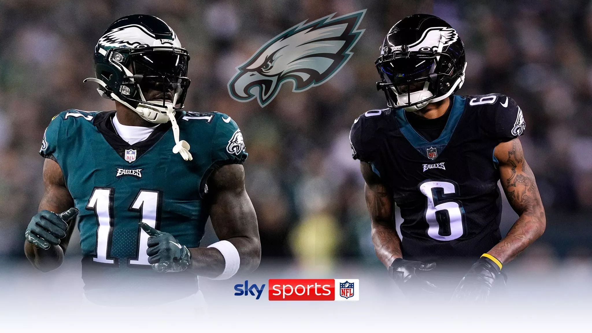 AJ Brown and DeVonta Smith. Eagles