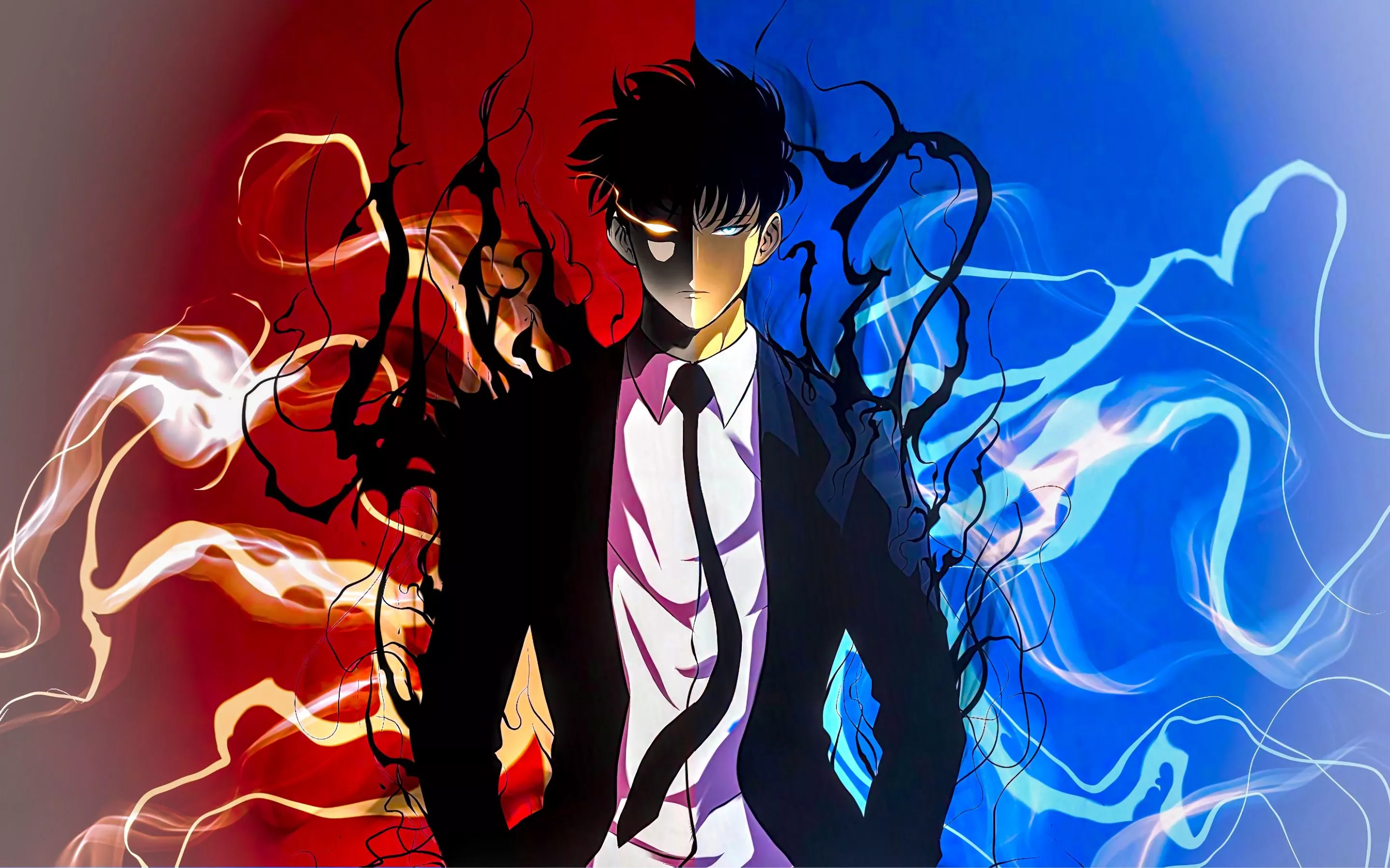 Sung Jinwoo Wallpaper 4K, Colorful art