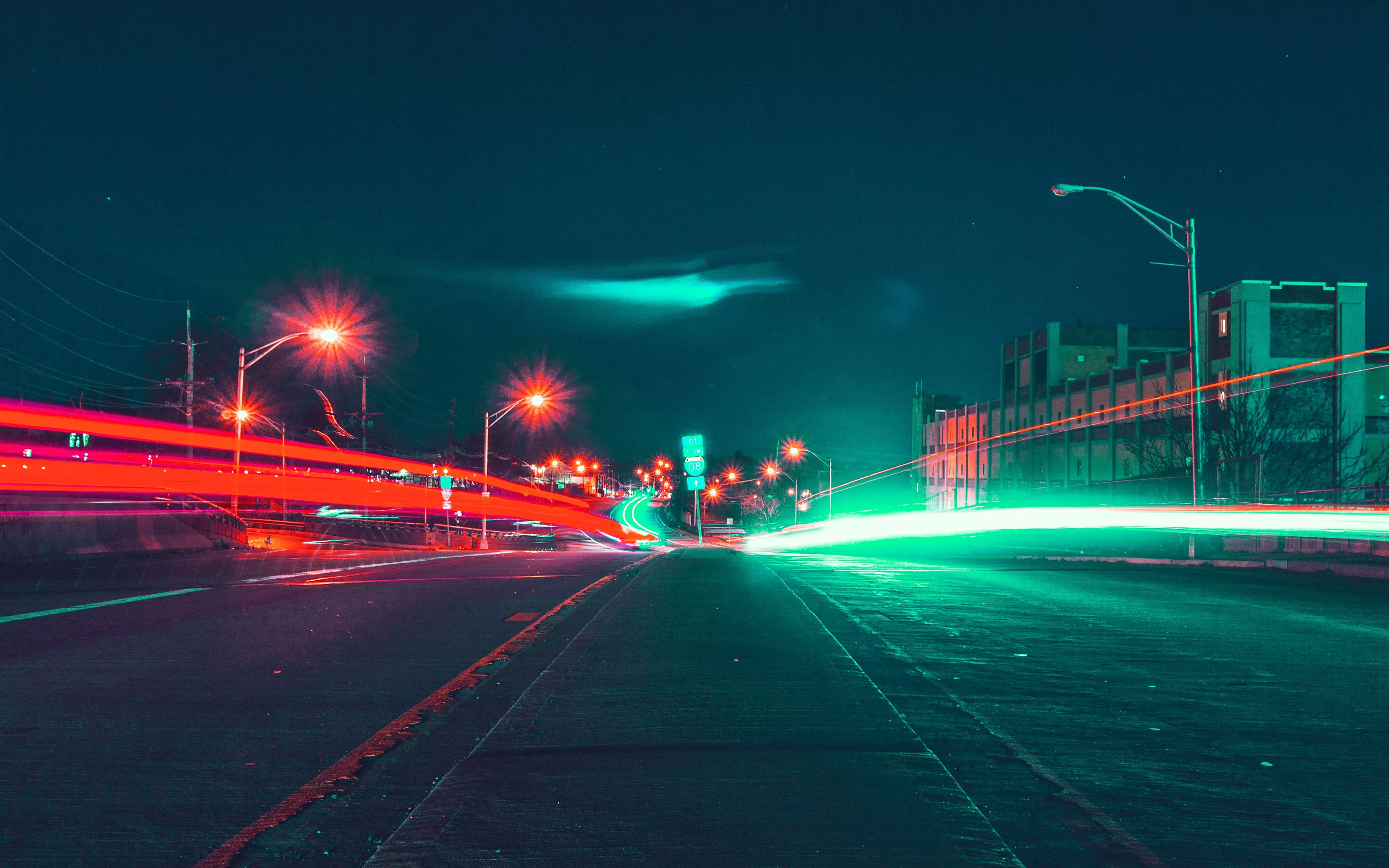 Street Light Night City Nature