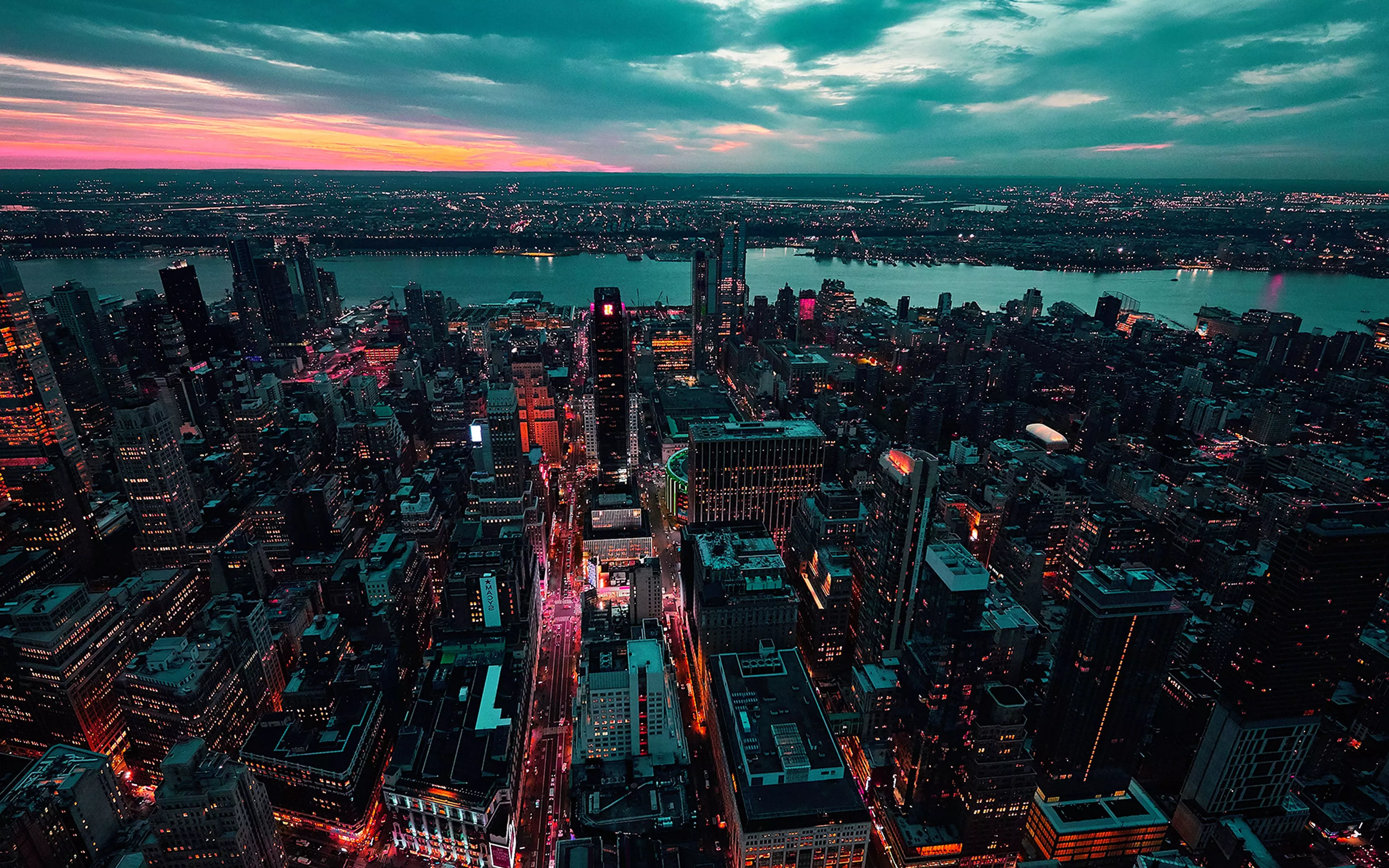 City View Sunset River Sky Cloud