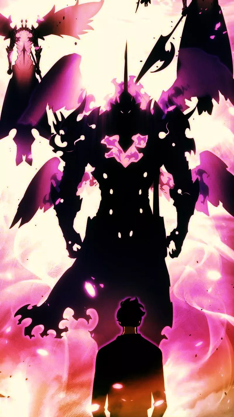 Solo leveling, shadow army, grand marshall bellion, mangwa, shadow monarch, sung jinwoo, HD phone wallpaper