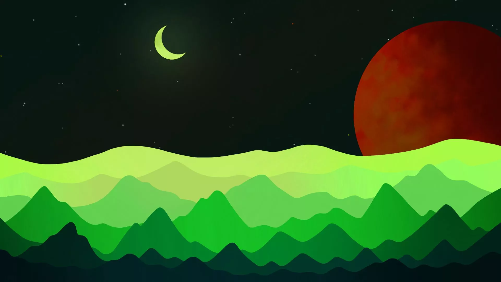 Green Planet Wallpaper, HD Minimalist