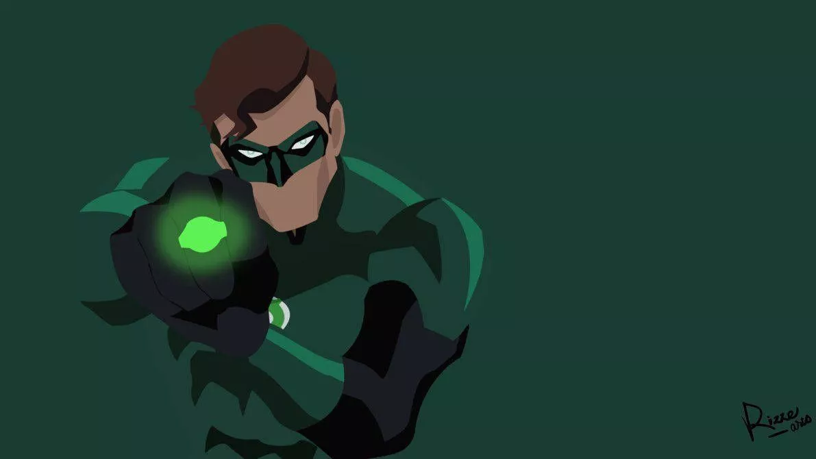 Minimalist Superhero Green Lantern