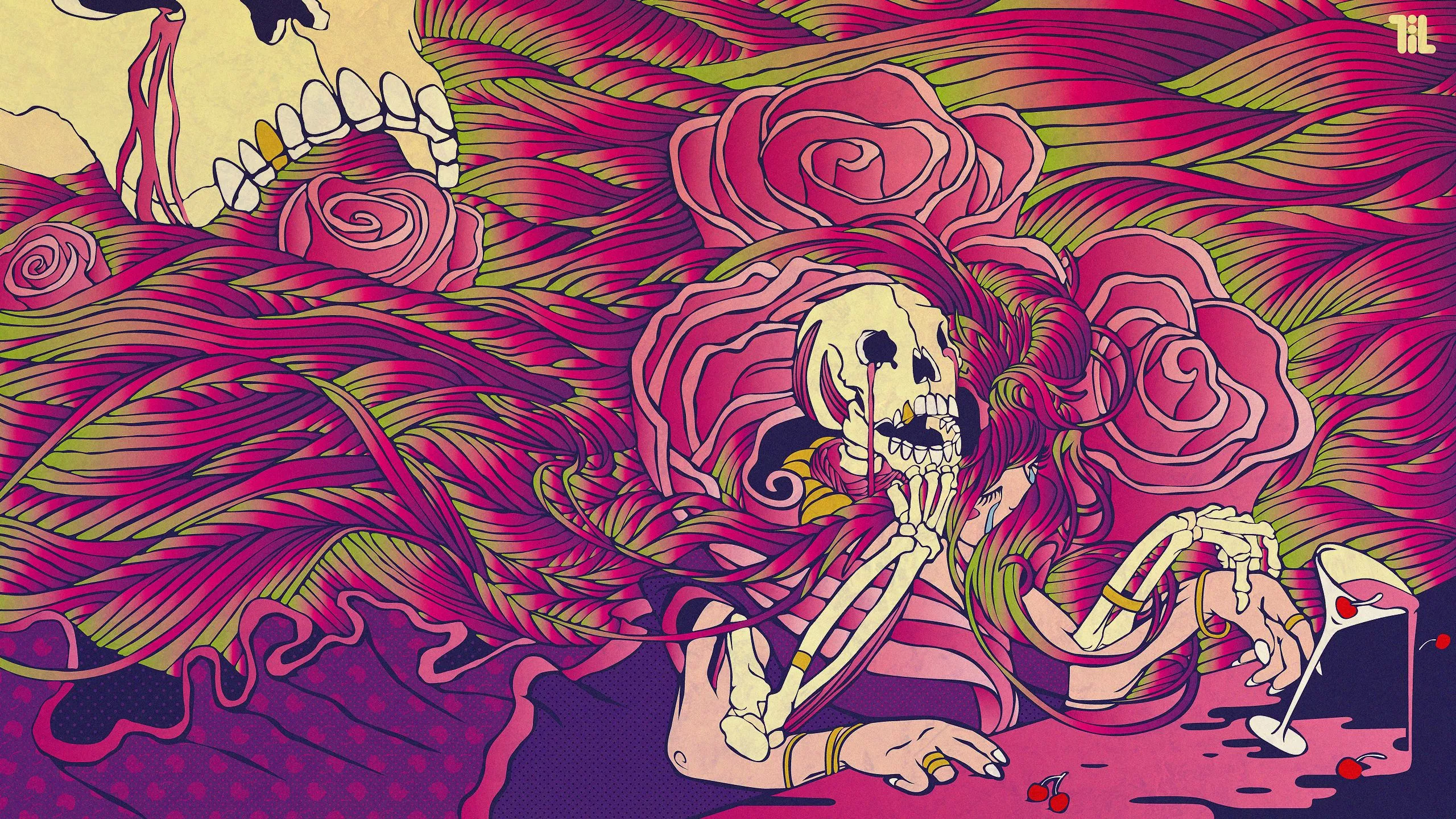 Psychedelic Skull Art: HD Wallpaper