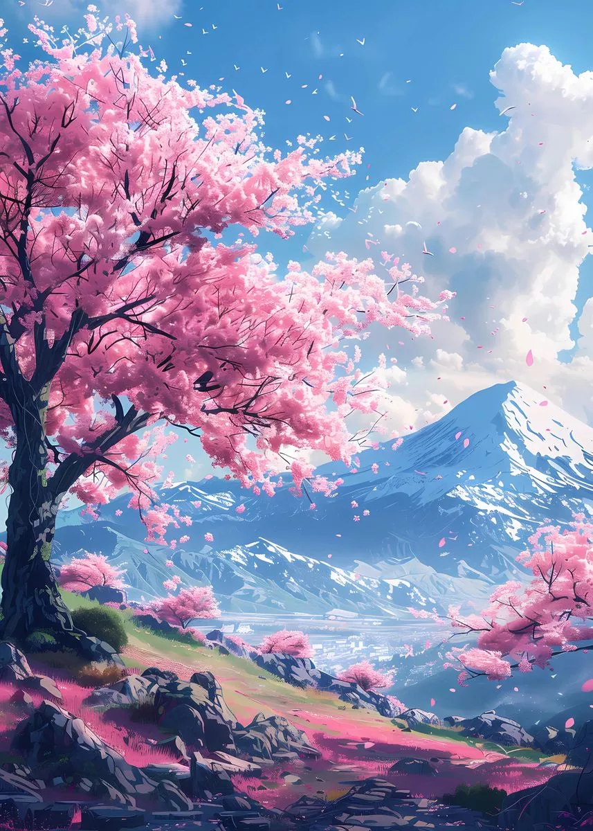 Cherry blossom tree lofi' Poster