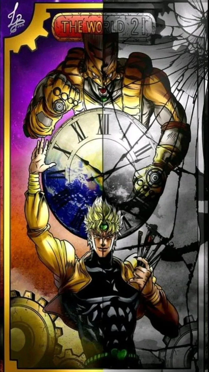 The World tarot card, dio, jojo