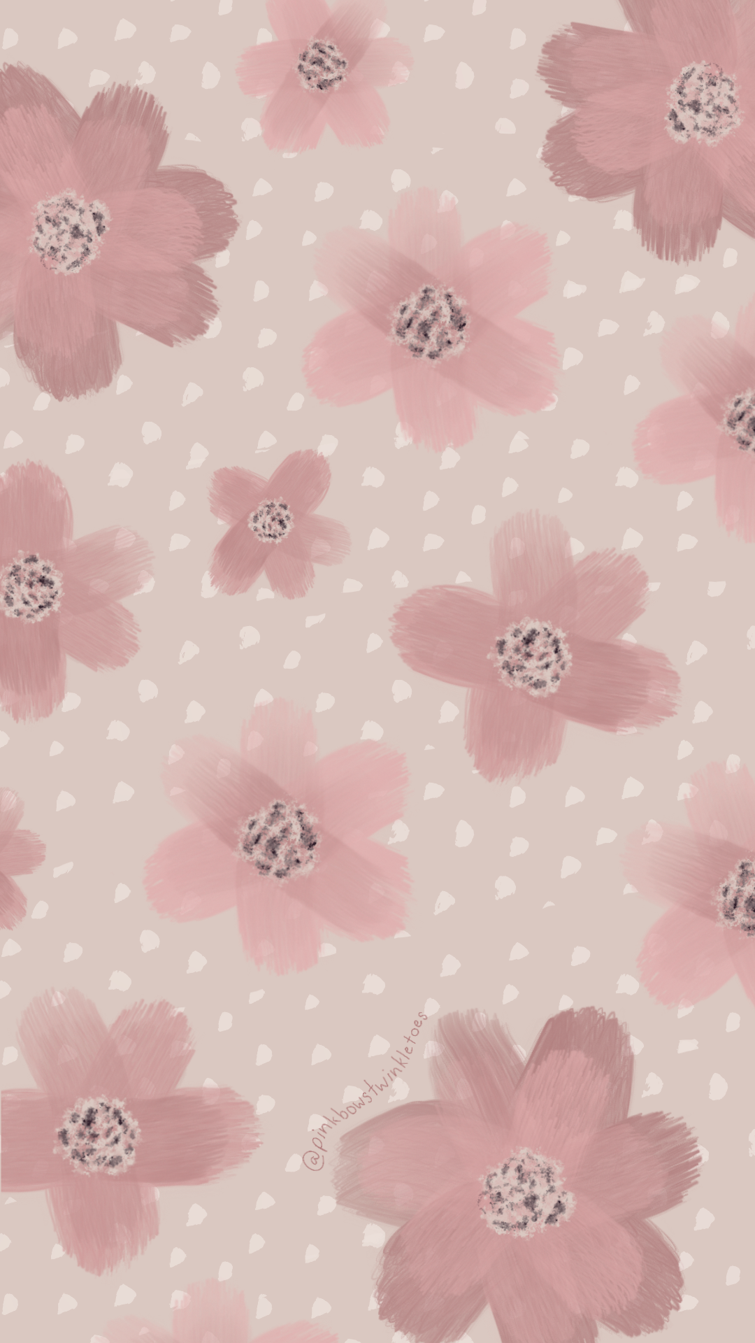 Fall Floral Tech Wallpaper Bows