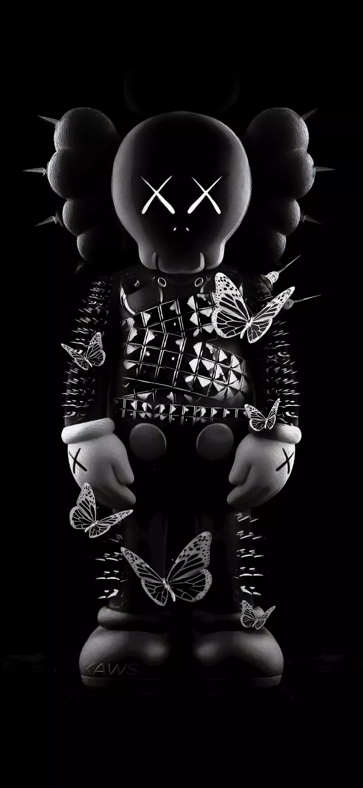 Kaws black Wallpaper 4K, Kaws figure