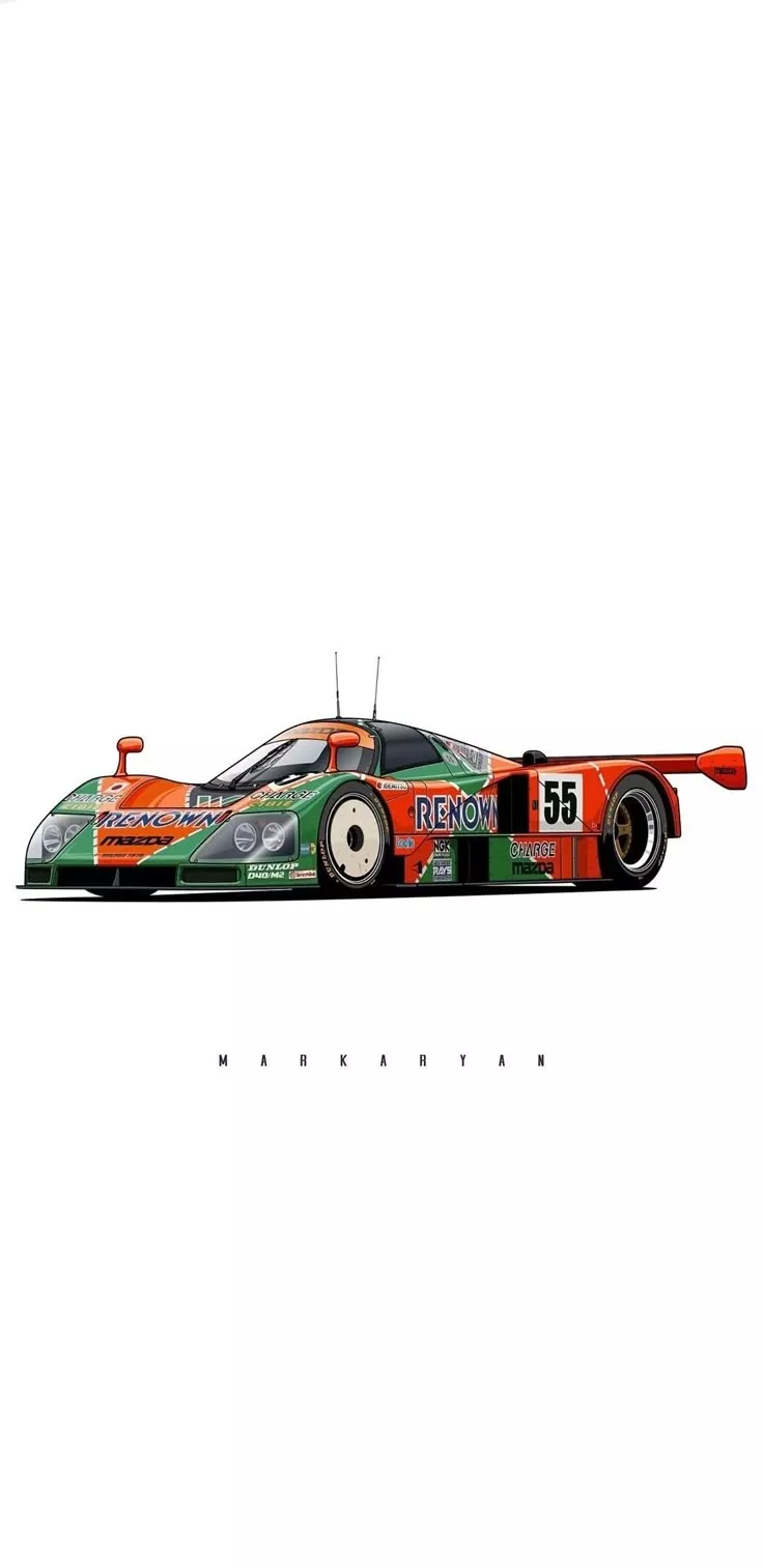 Orange and Green Race Car