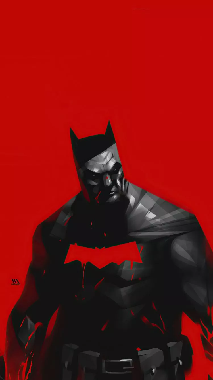 Download wallpaper 750x1334 batman, red