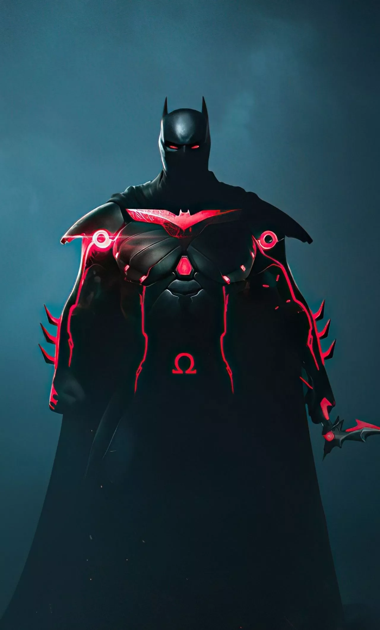 Download wallpaper 1280x2120 red glow