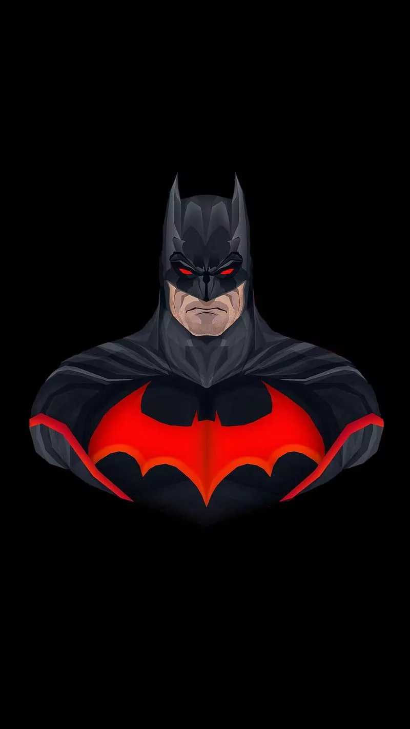 Batman, red, HD phone wallpaper