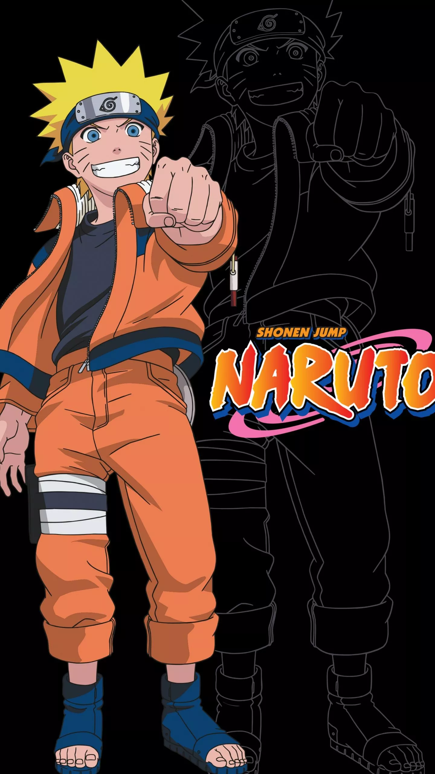 Naruto Uzumaki Wallpaper 4K, Black
