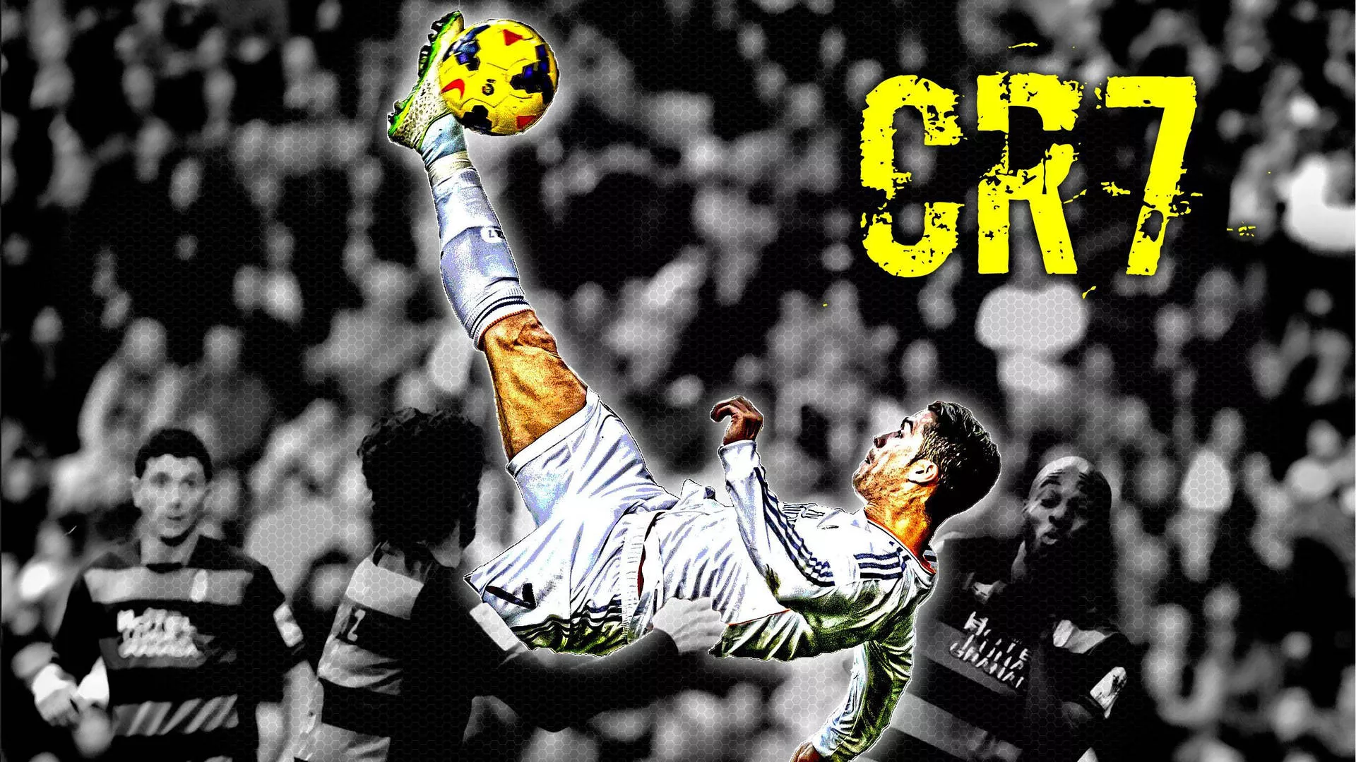 Bicycle Kick Yellow Cr7 3D Wallpaper