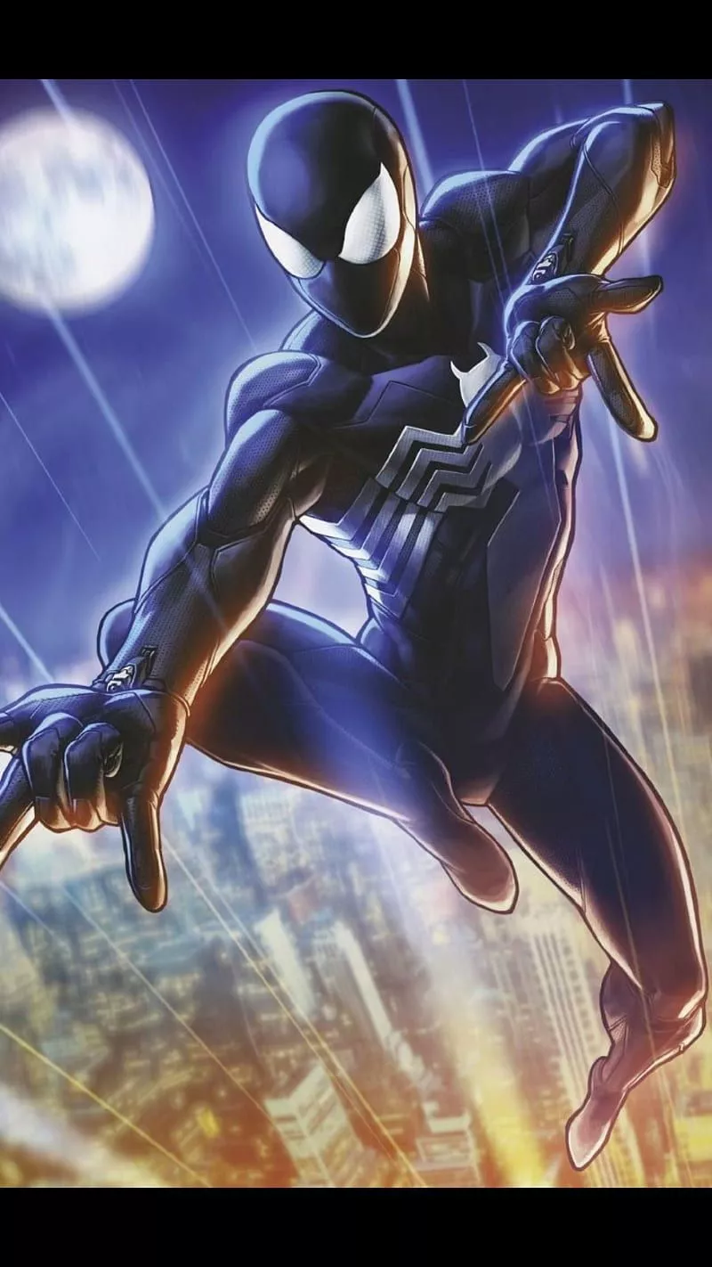 Symbiote Spiderman, marvel, HD phone