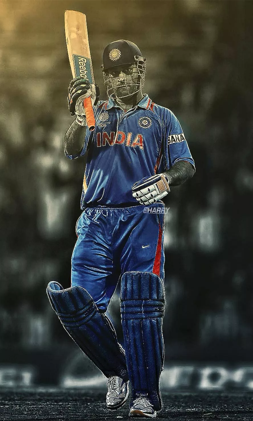 Download free Ms Dhoni HD With Bat