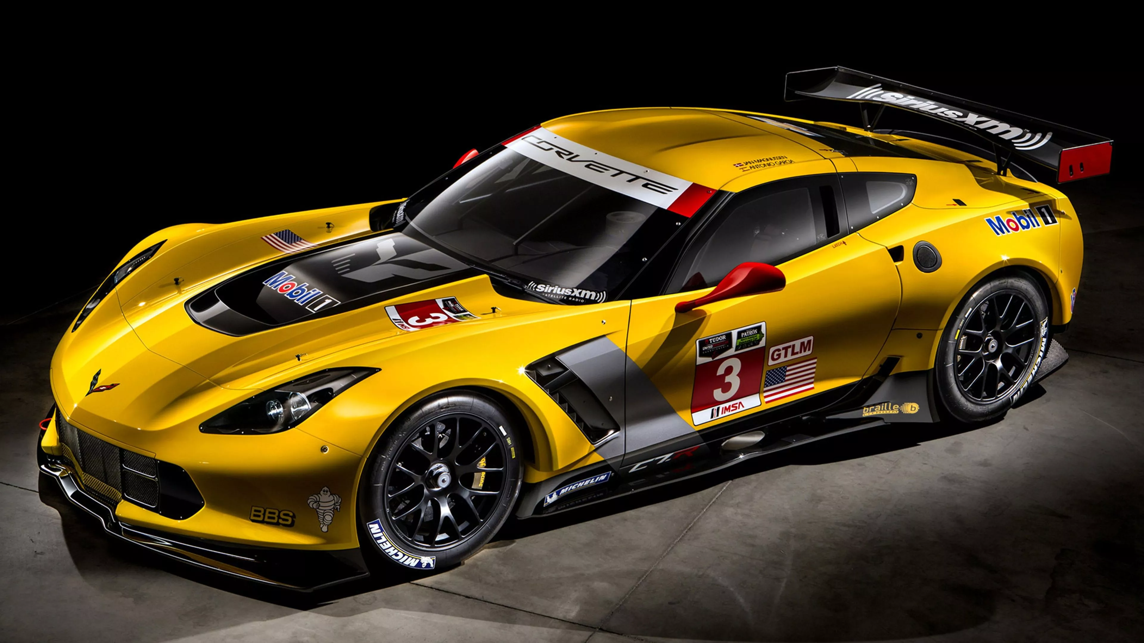 Download Yellow Car Chevrolet Corvette