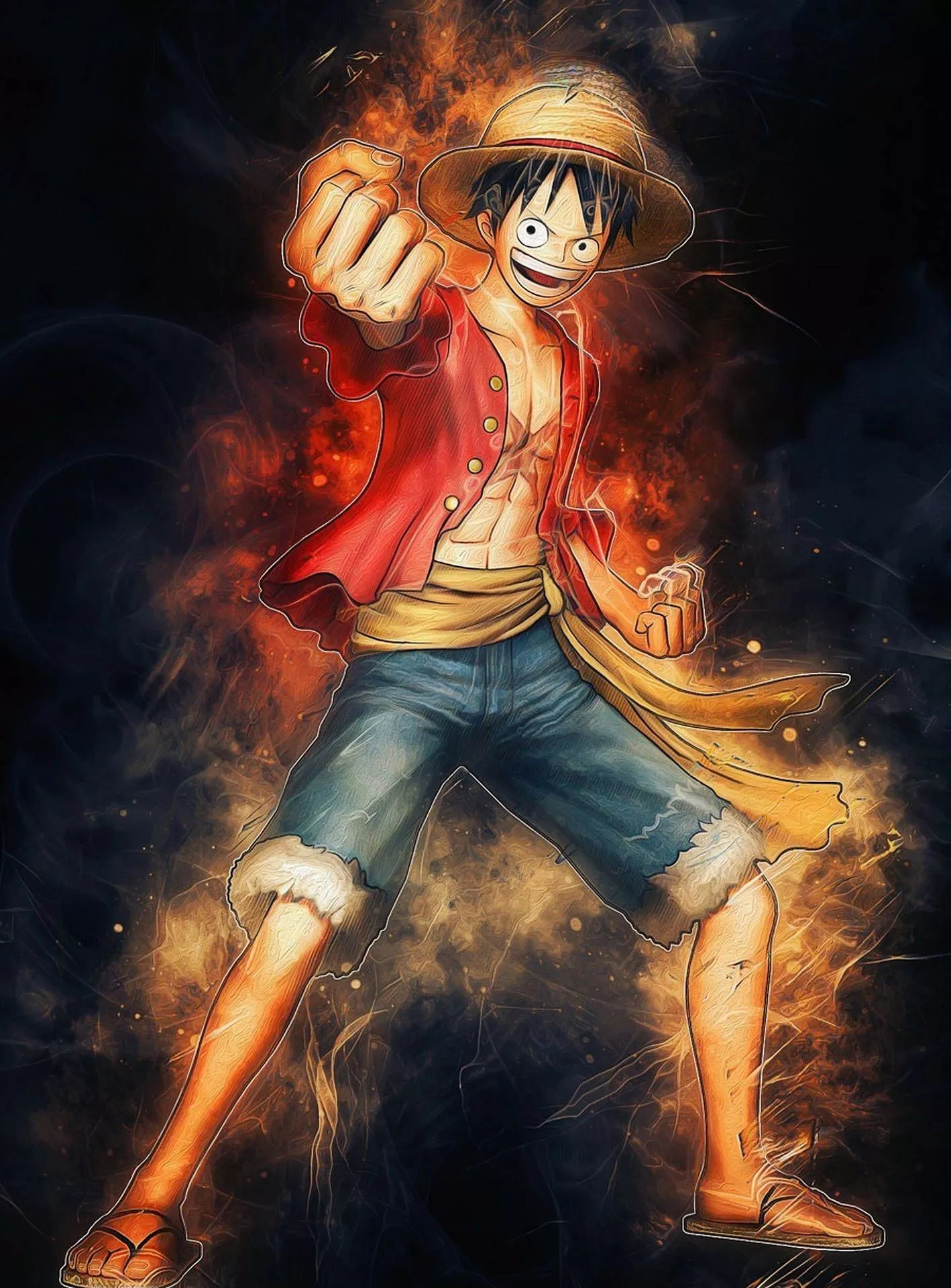 Cool Luffy One Piece iPhone Wallpaper