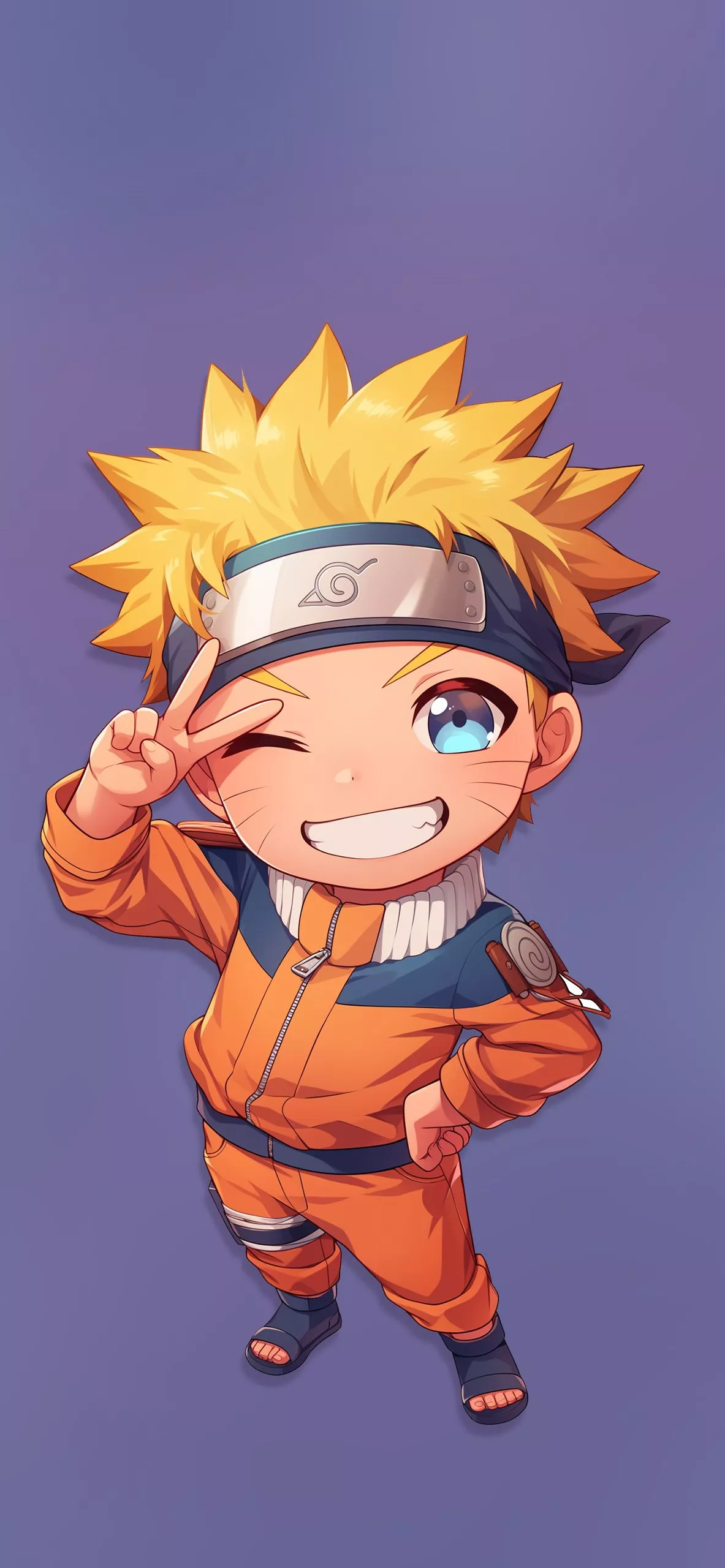 Cute Chibi Naruto Purple Wallpaper
