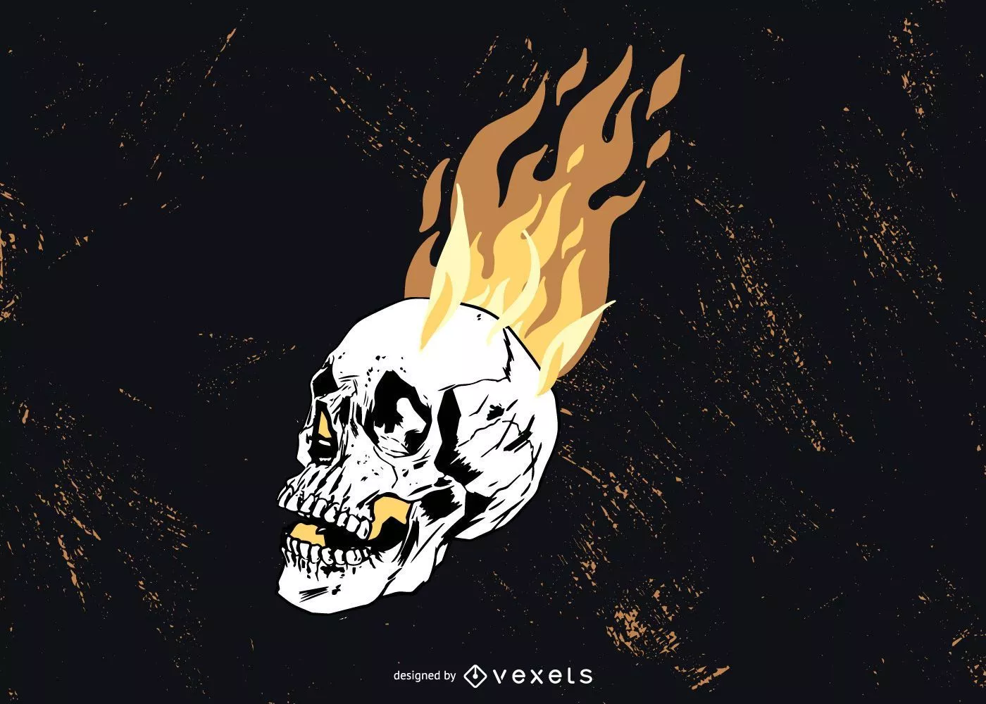 Flaming Skull Graphic Free Clipart