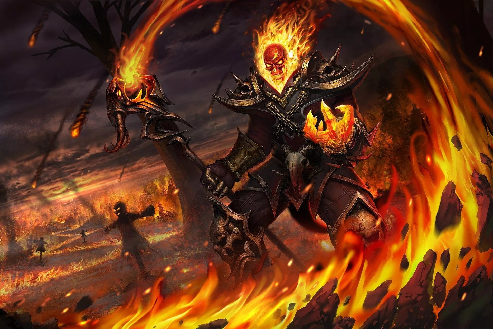 Download Flame Armor Fire Skull Dark