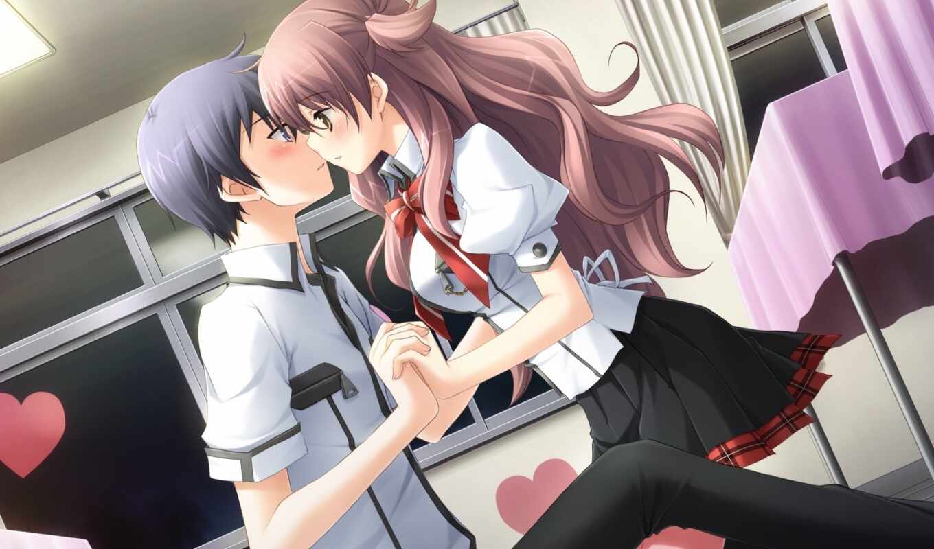 Wallpaper boy, kiss, sex, section Anime