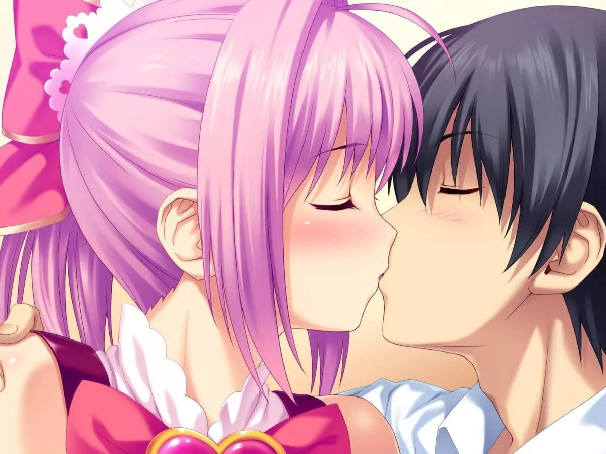 Kaito Anime Couple Kiss Wallpaper