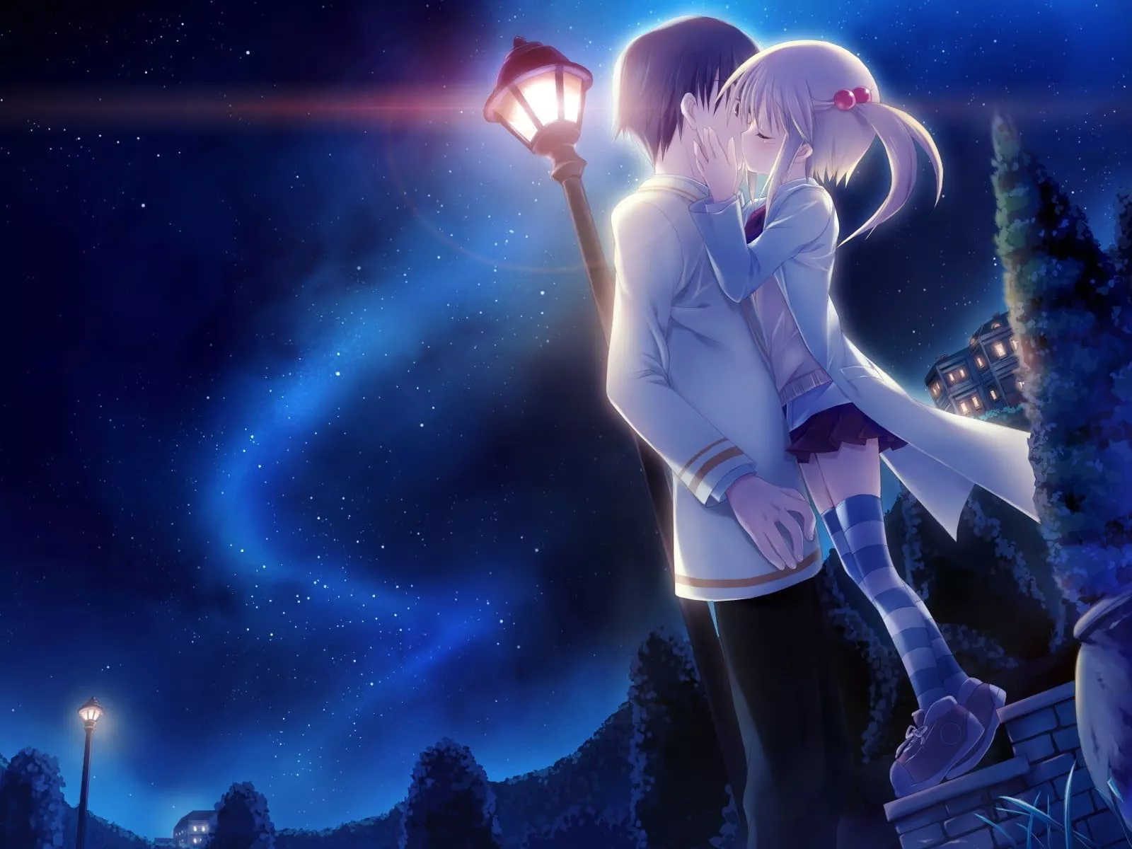 Two Anime Character kissing HD