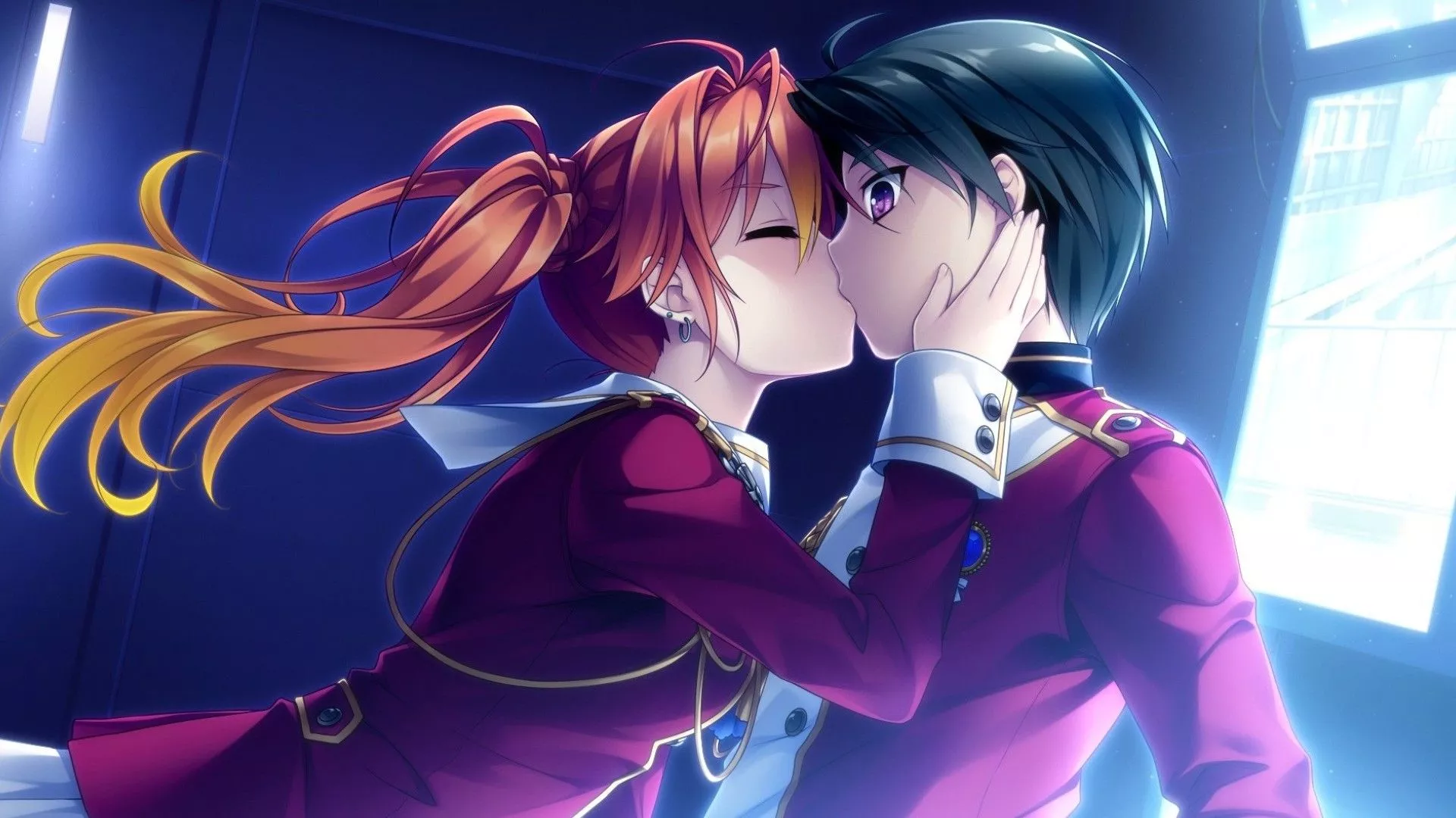 Mobile wallpaper: Anime, Kiss, Hello