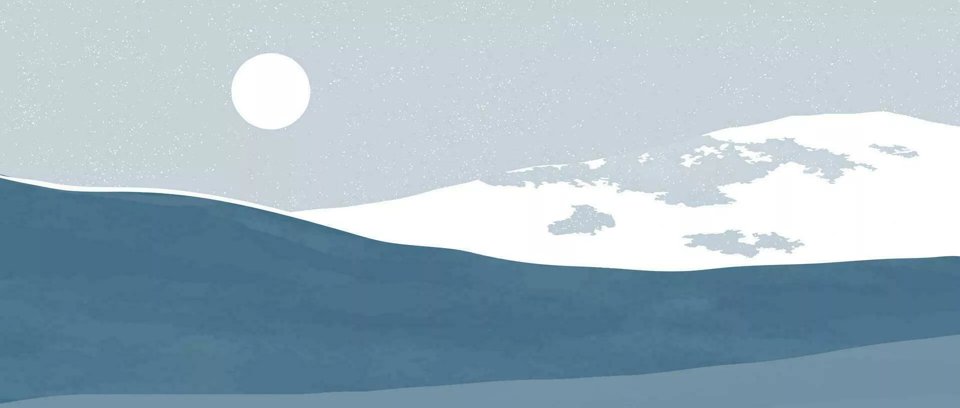 Winter mountain landscape. Mid century modern minimalist art painting. Abstract mountain contemporary aesthetic background landscapes. vector illustrations