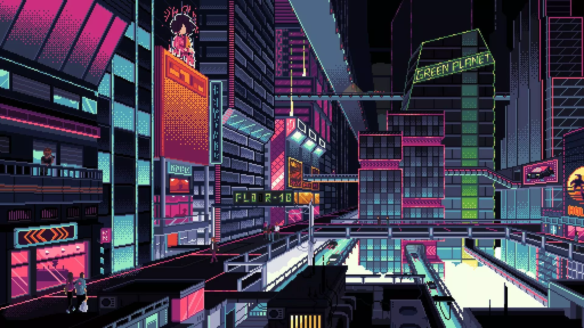 Aesthetic Pixel Art HD Wallpaper