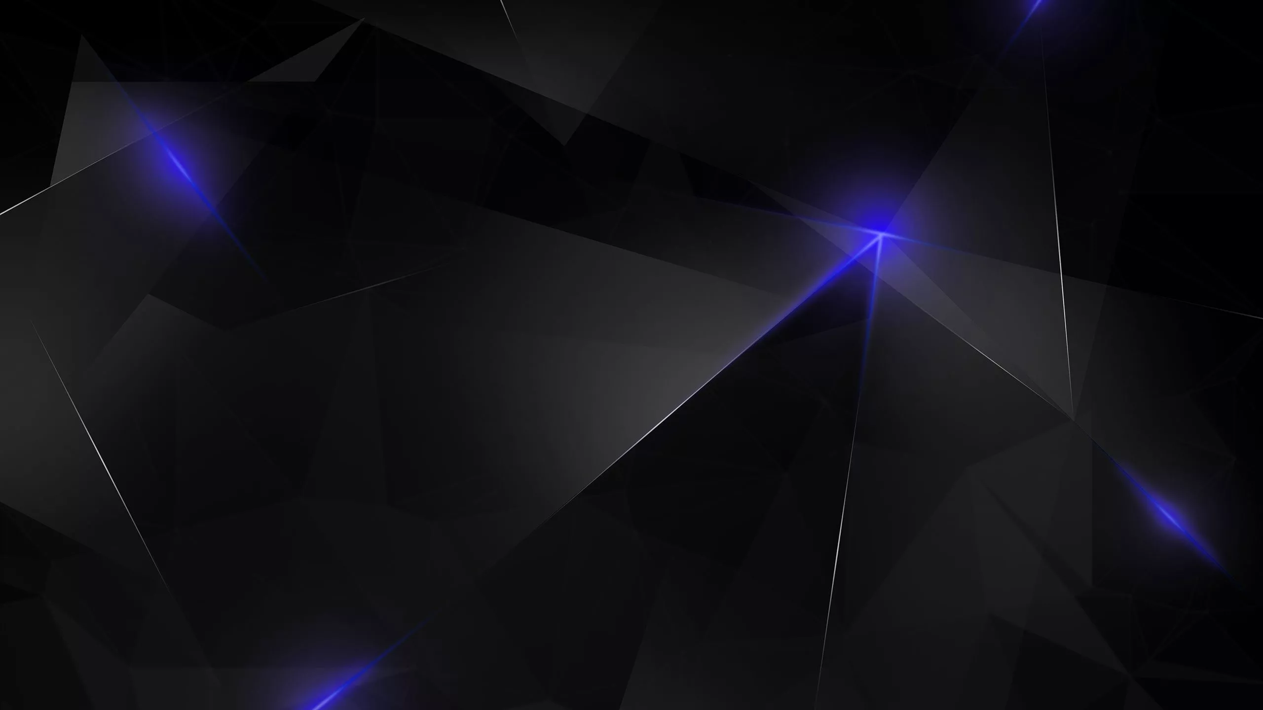Dark Blue Polygon 2K Wallpaper x