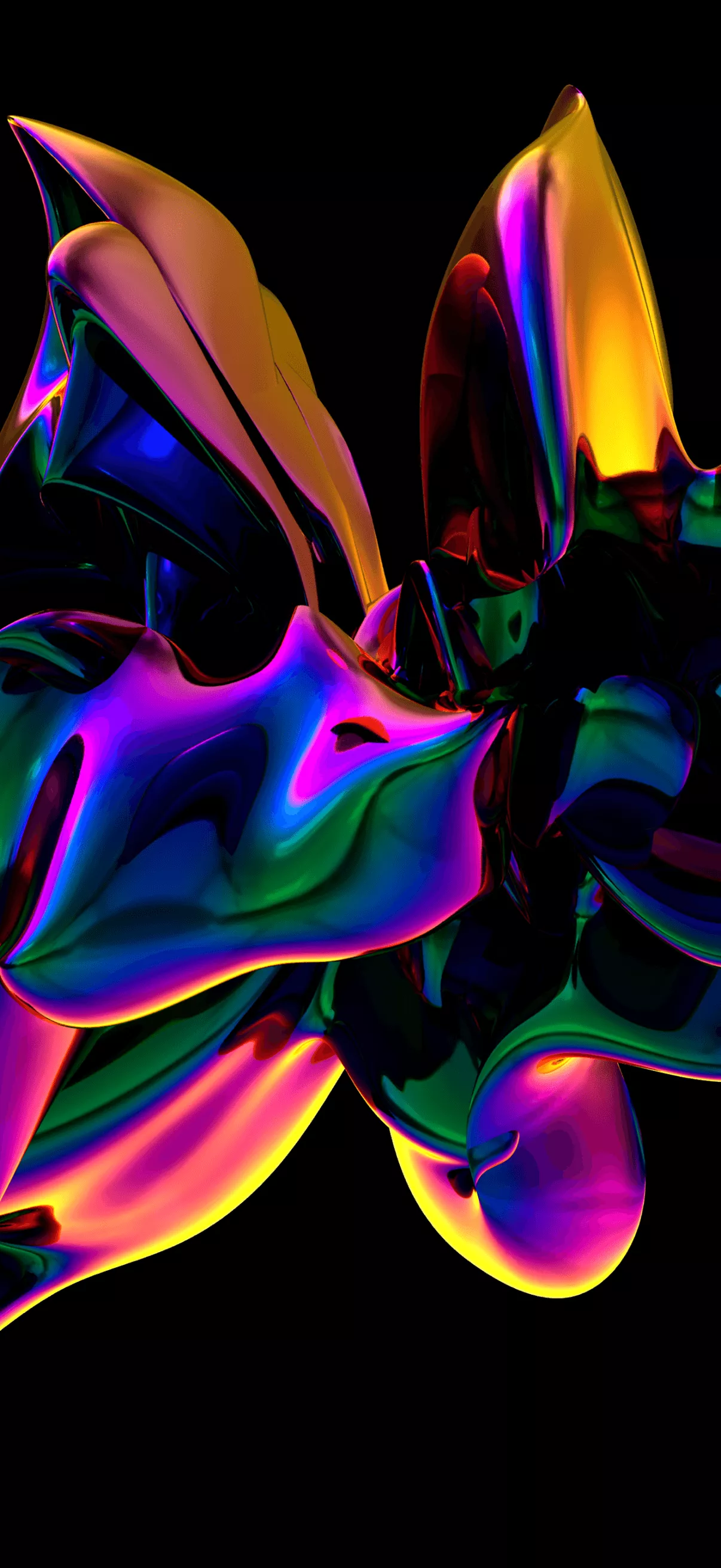 Shapes Wallpaper 4K, Black background