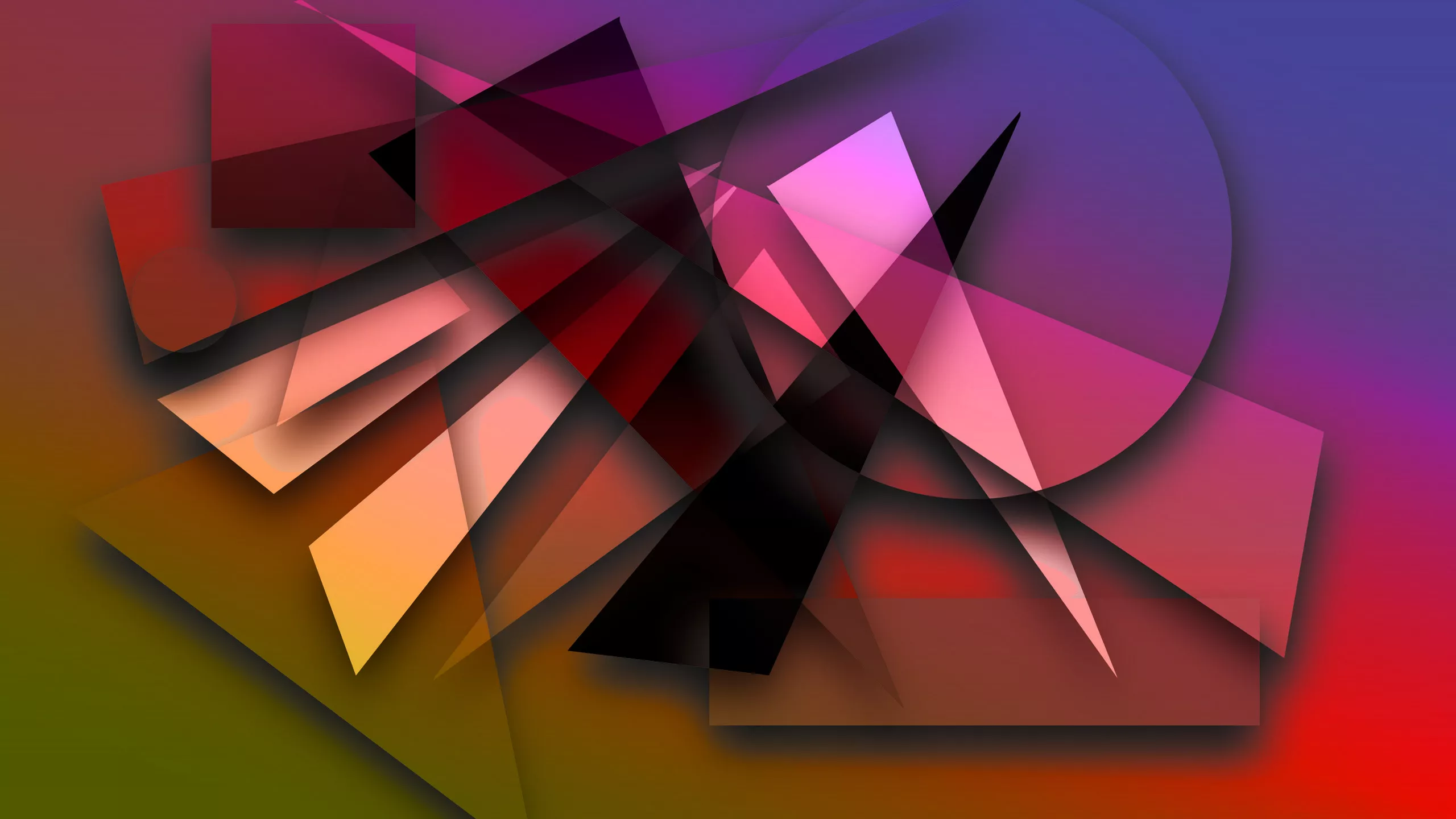 Colors Digital Art Geometry Shapes HD