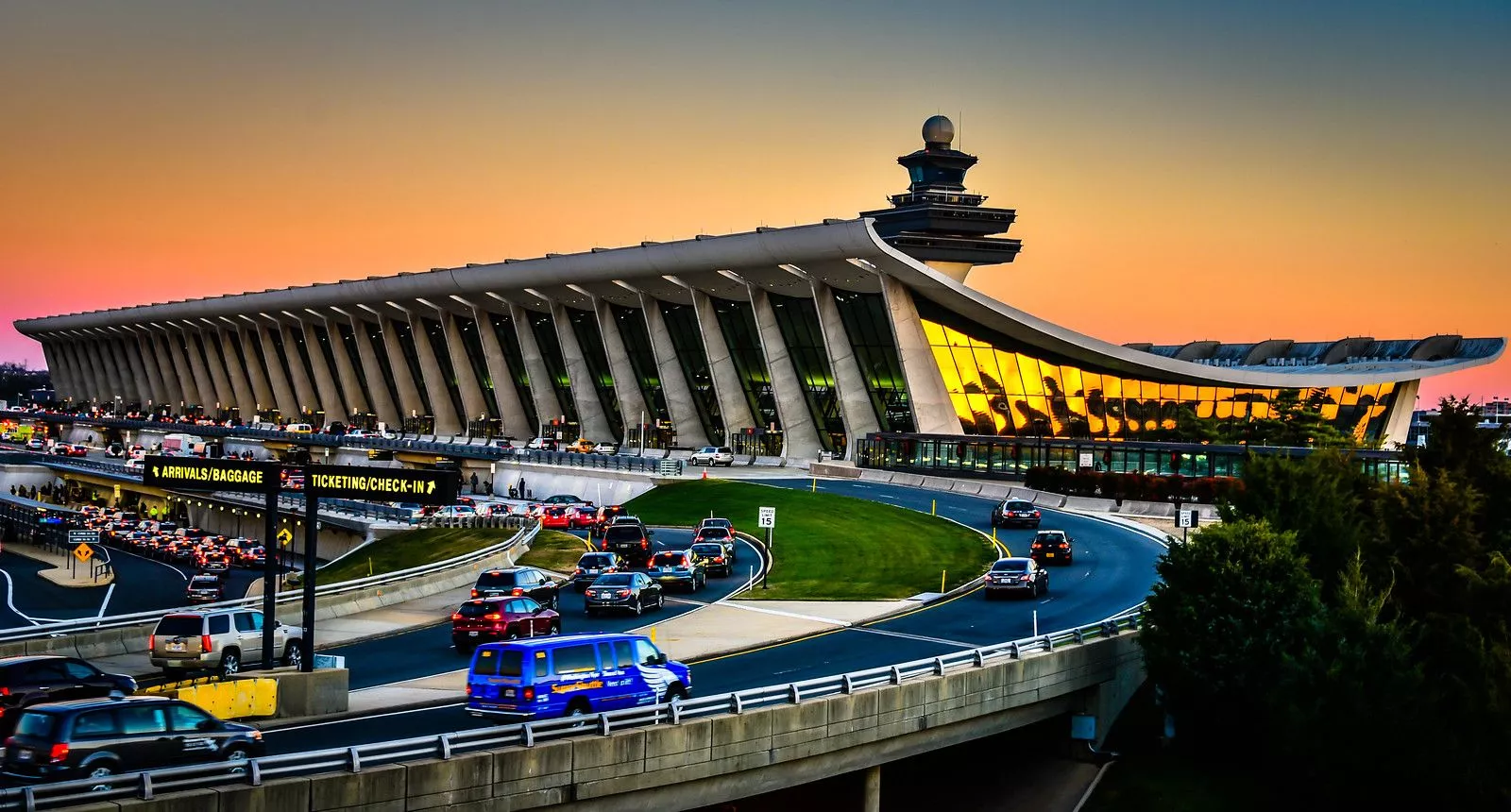 Sunset at Washington Dulles Airport