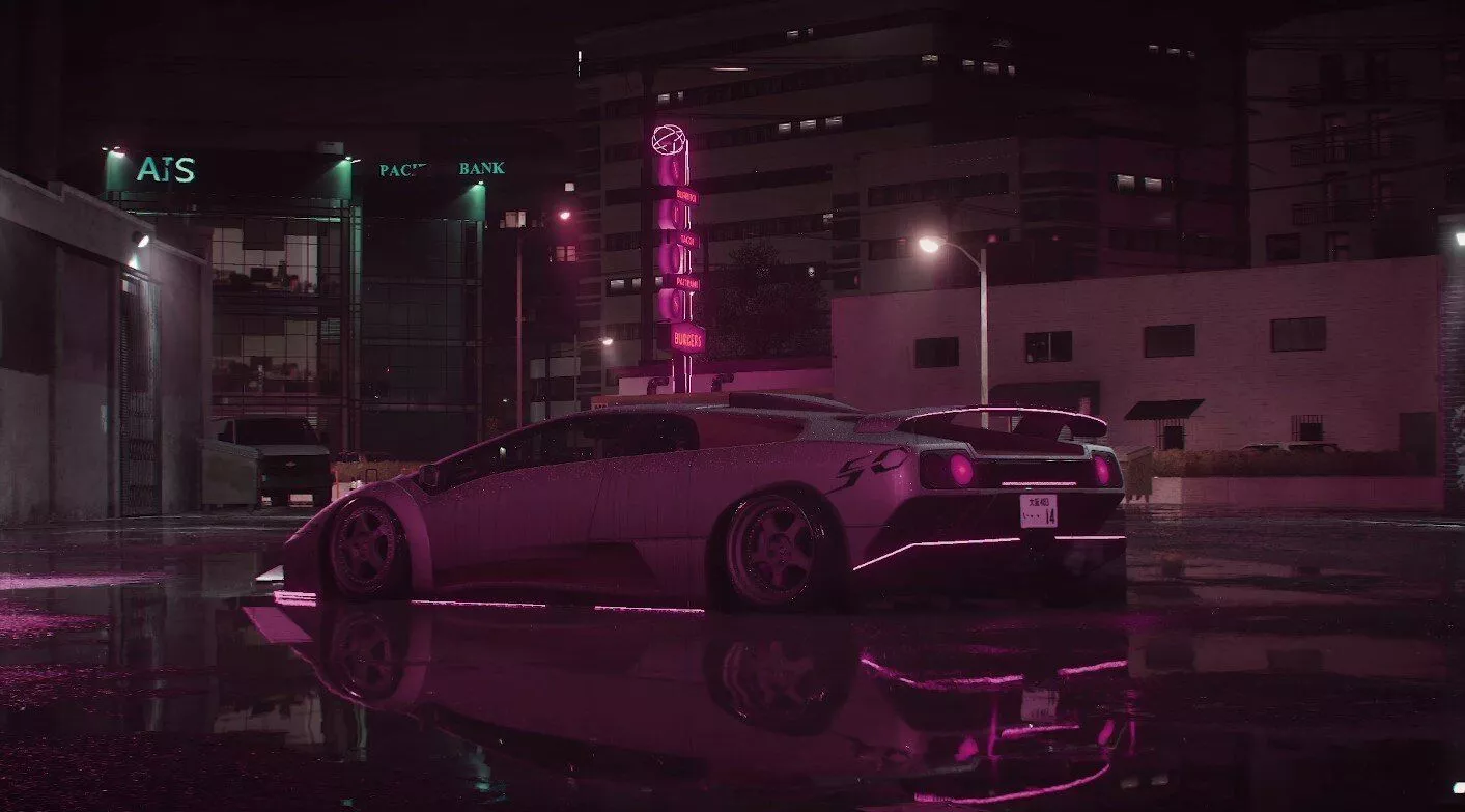 Neon Lamborghini Diablo GTR