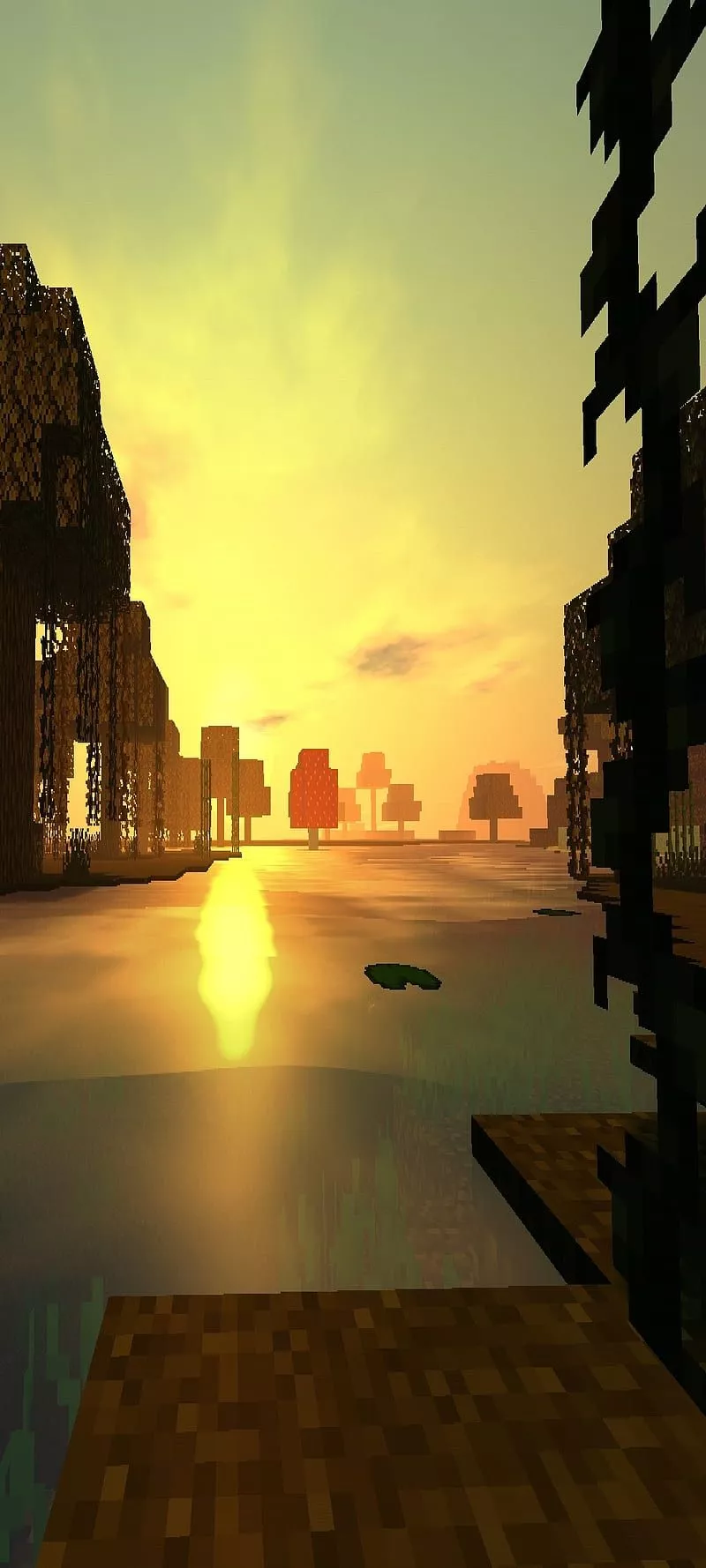 Minecraft, paisagem, HD phone wallpaper