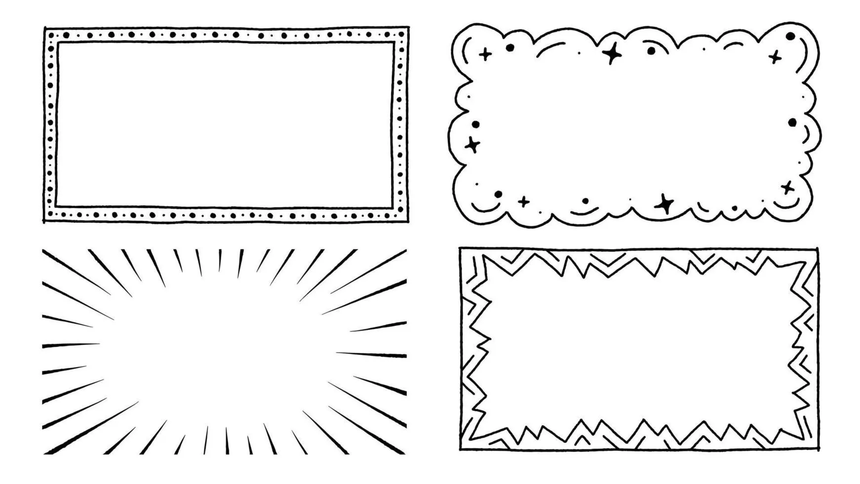 Black And White Borders Vector Art
