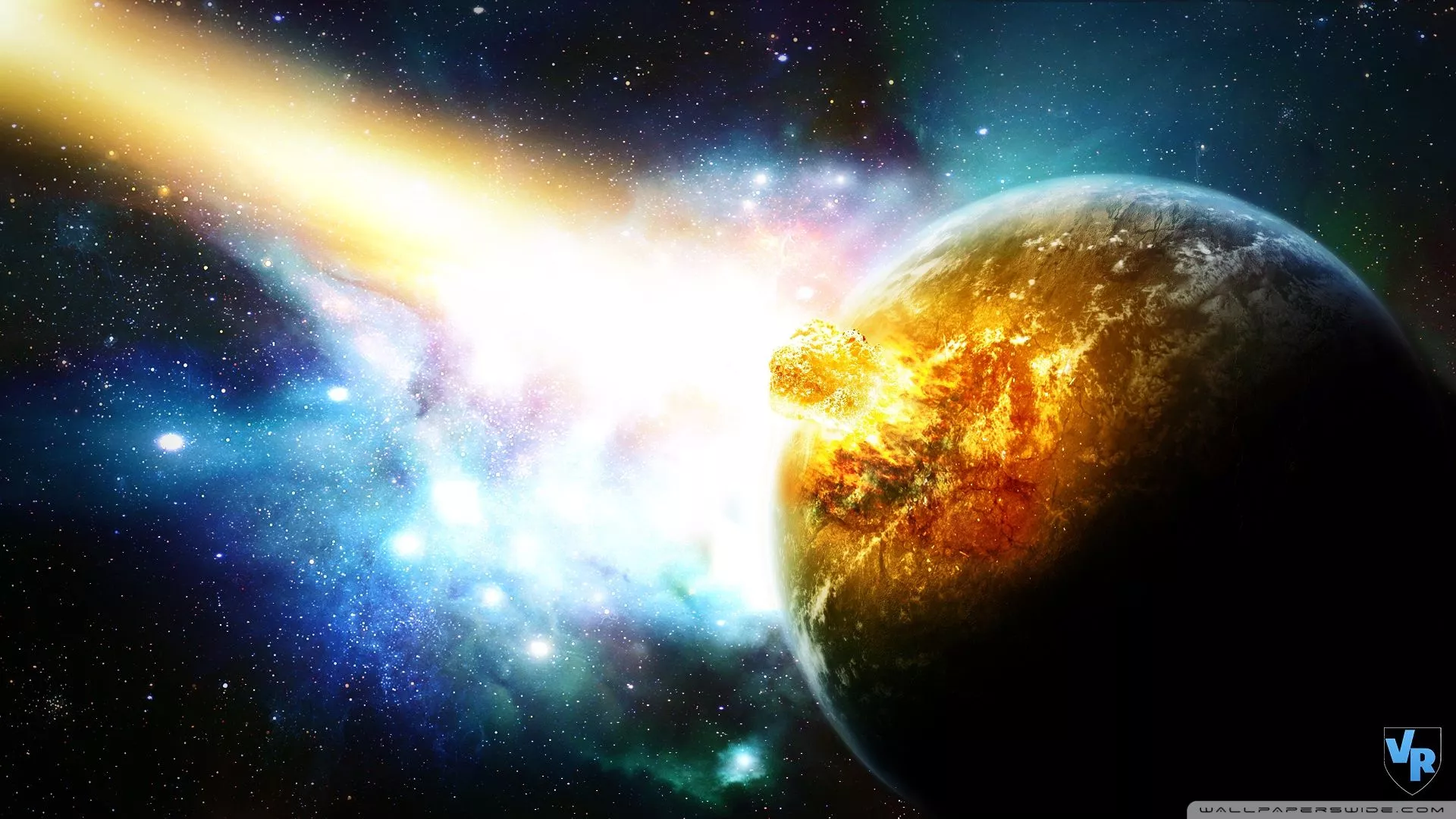 Meteor Crash Planet Ultra HD Wallpaper