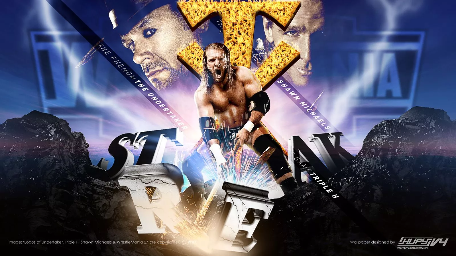 NEW Undertaker vs. Triple H wallpaper