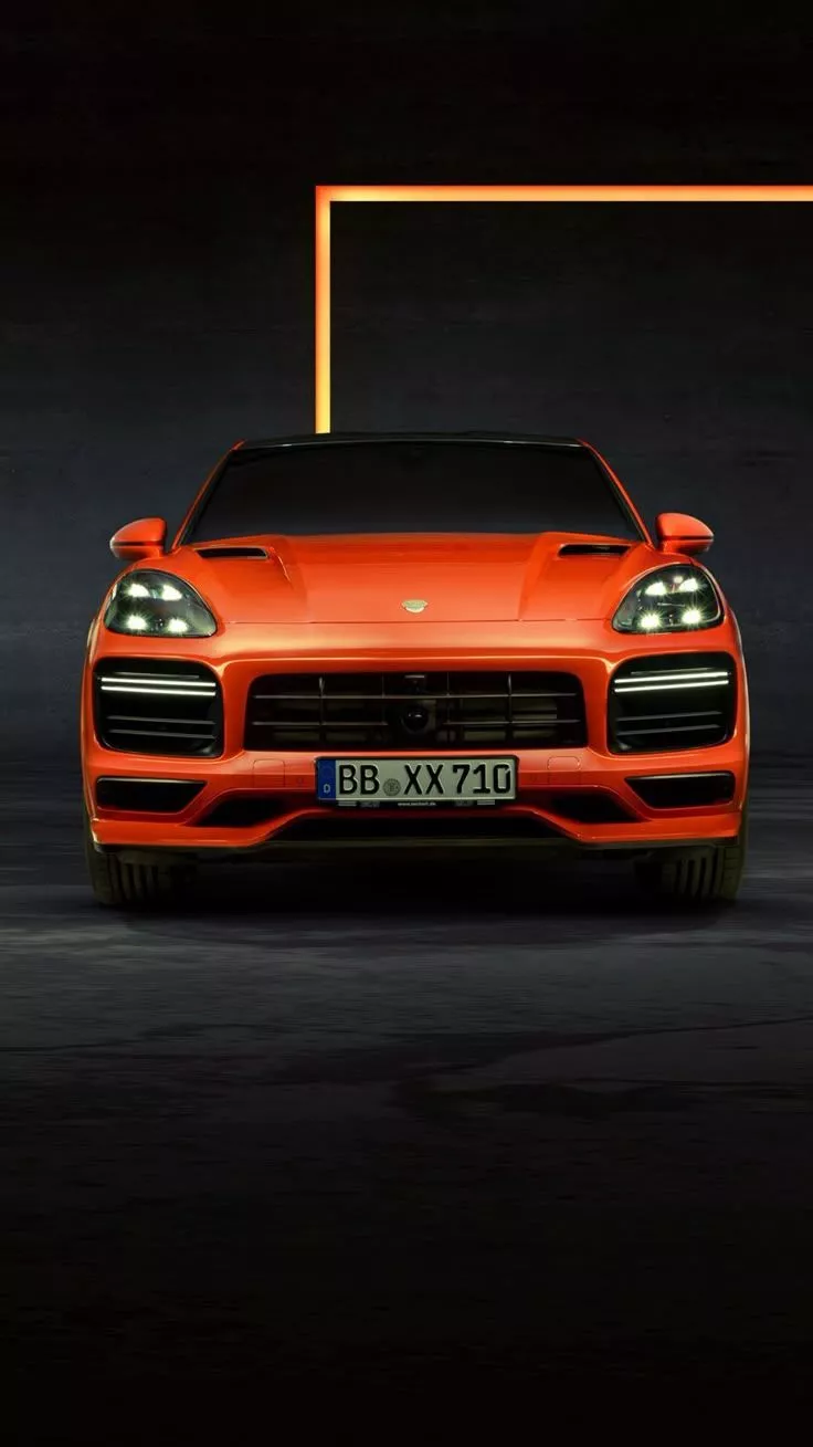 Porsche Cayenne Coupe 2019 Orange 4K