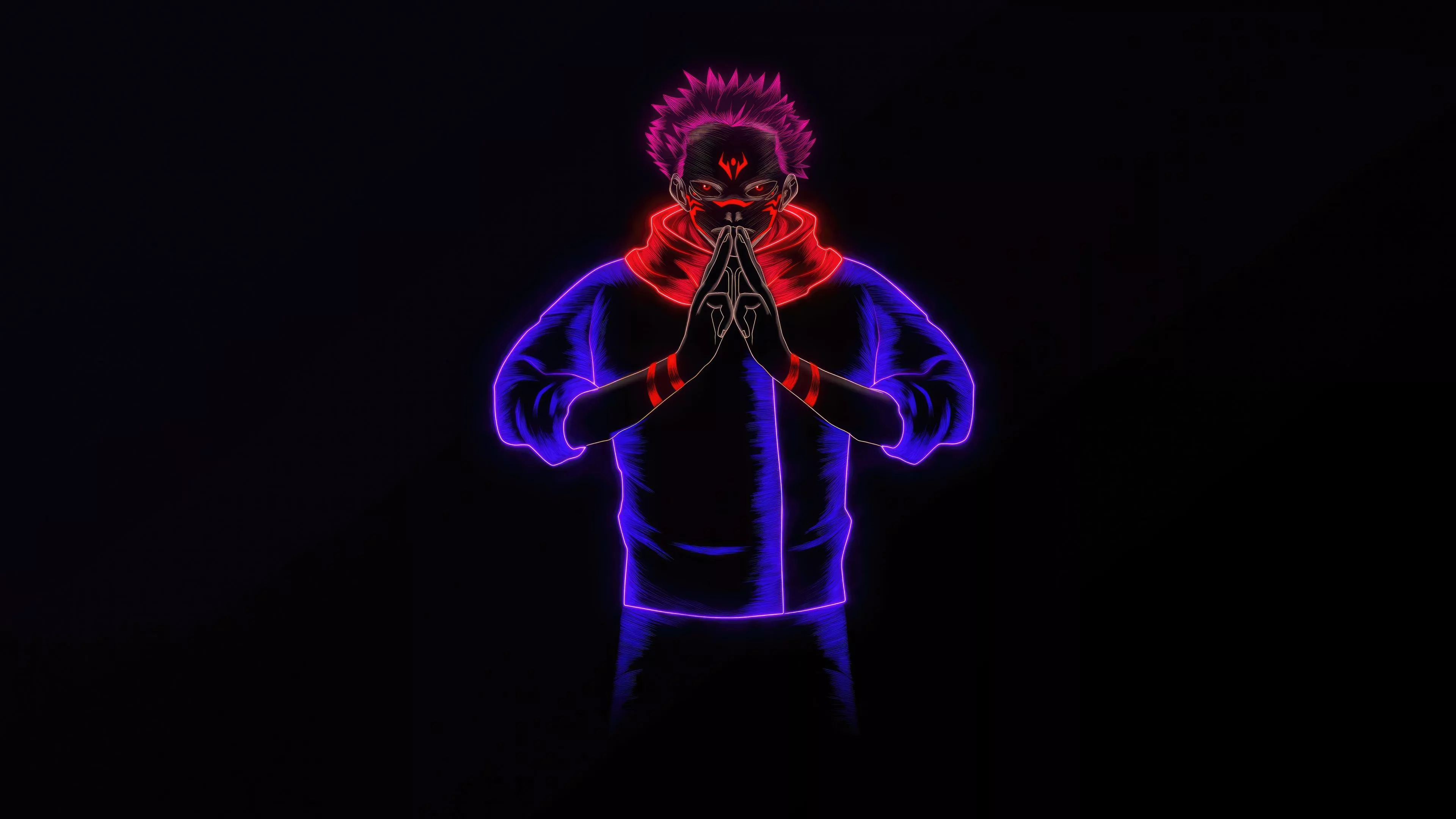 Sukuna Wallpaper 4K, AMOLED, 5K, Black