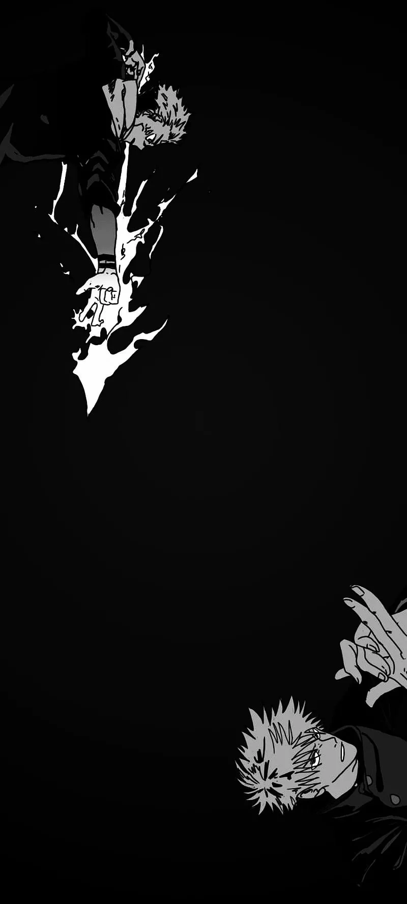 Jujutsu, anime, ball, black, dark