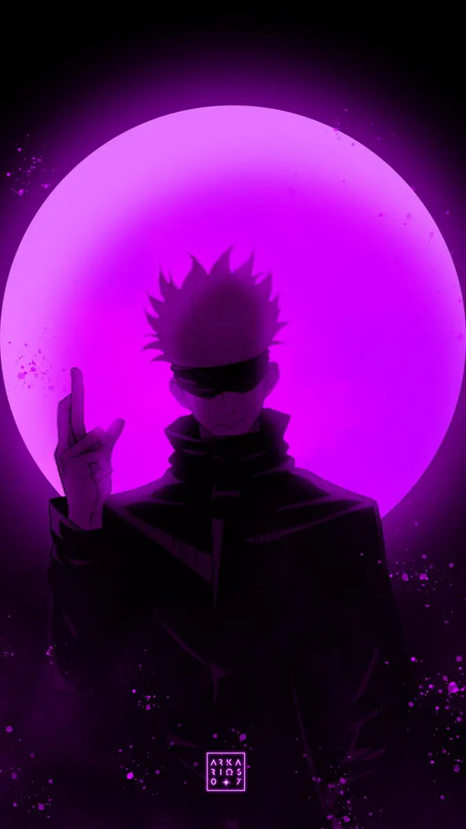 Gojo satoru neon wallpaper