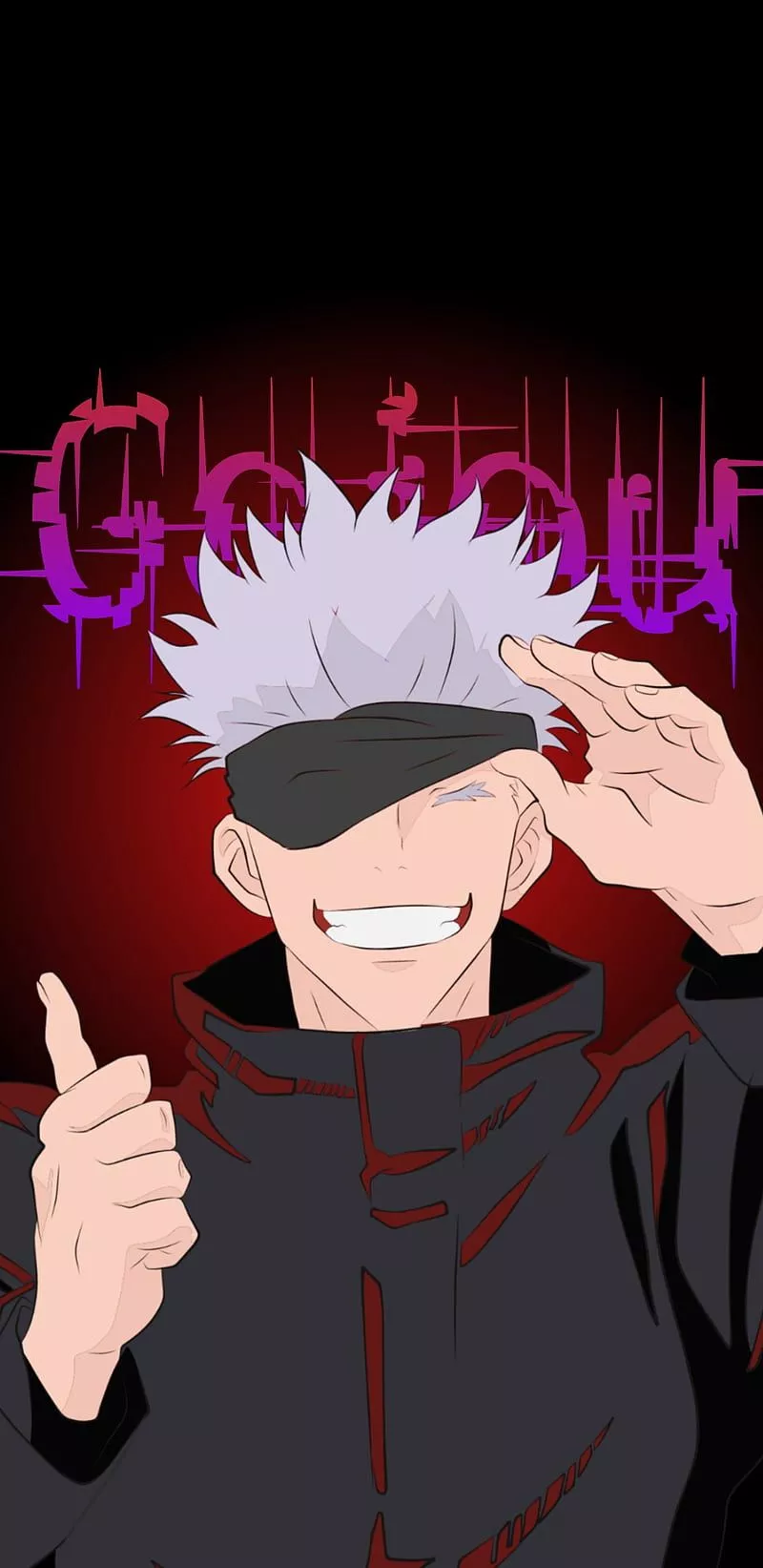 Gojo, amoled, anime, ball, god, gojou