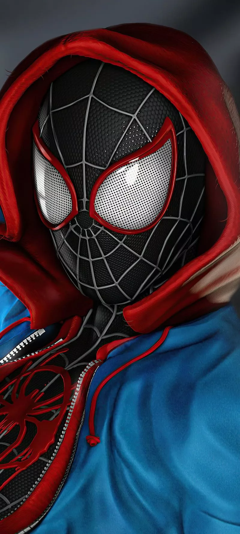 Spiderman, red, Amoled, superhero, HD