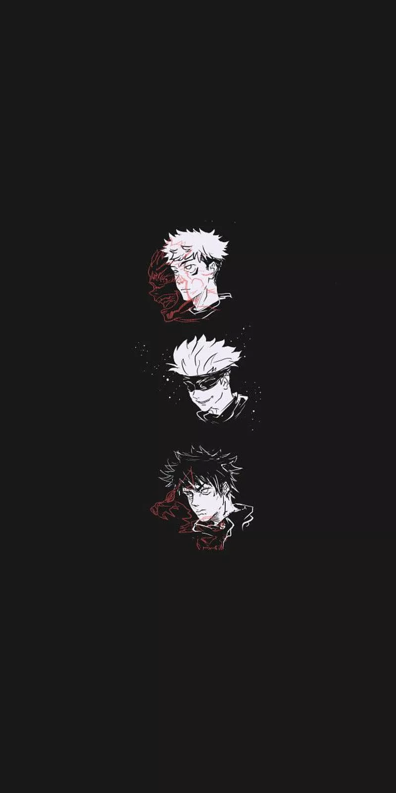 Yuuji itadori, anime, black, jujutsu kaisen, HD phone wallpaper